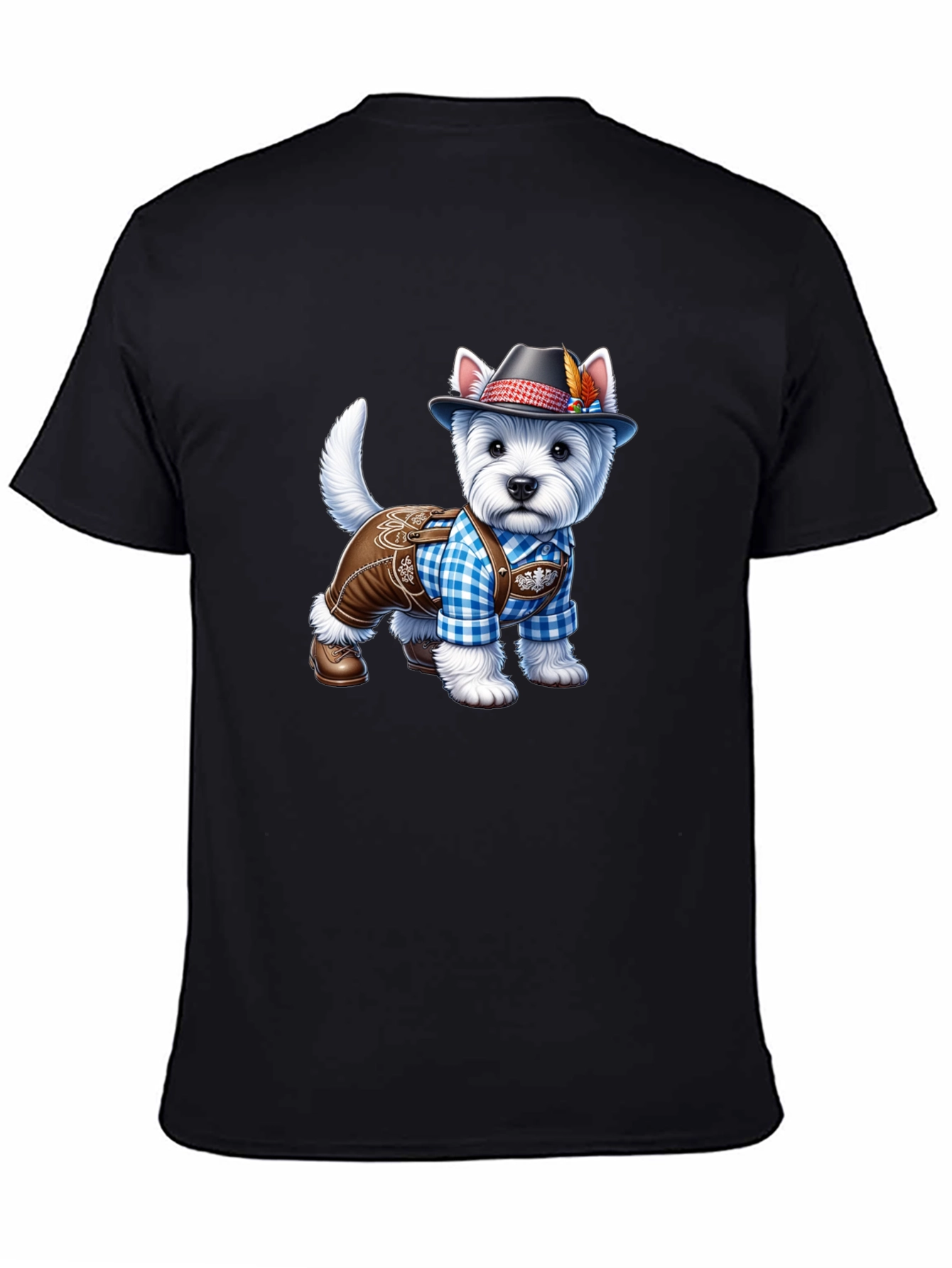 Dog in Lederhosen Graphic T-Shirt