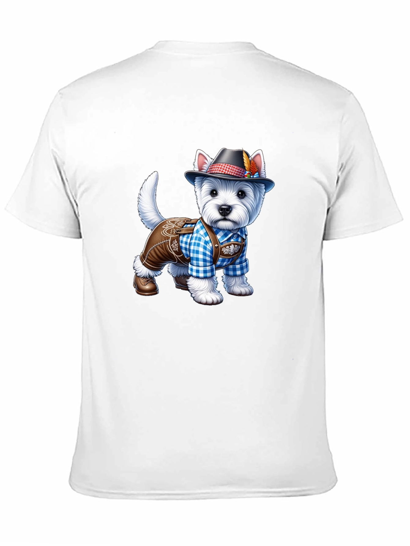 Dog in Lederhosen Graphic T-Shirt