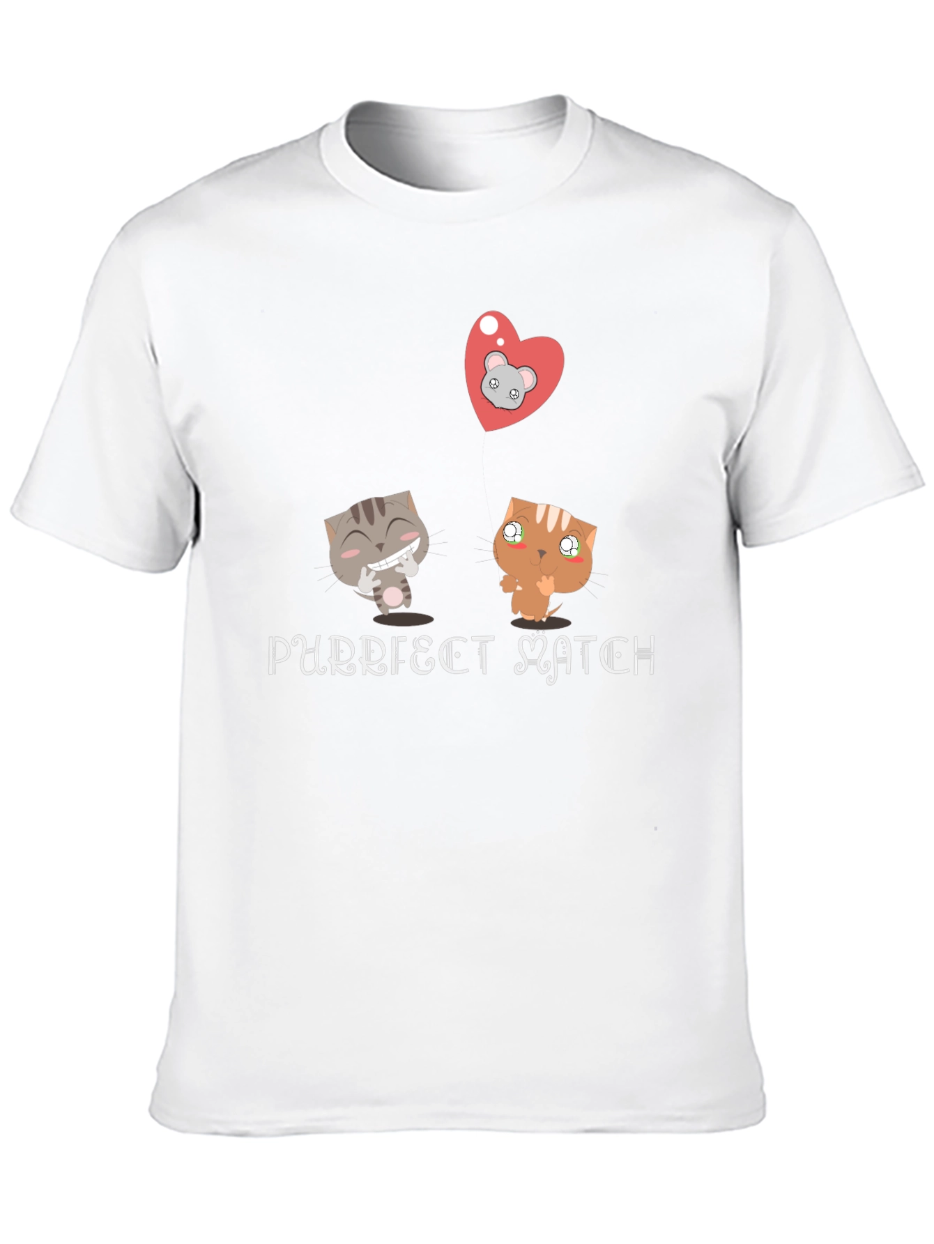 Purrfect Match Graphic Tee - Cat Lovers Gift