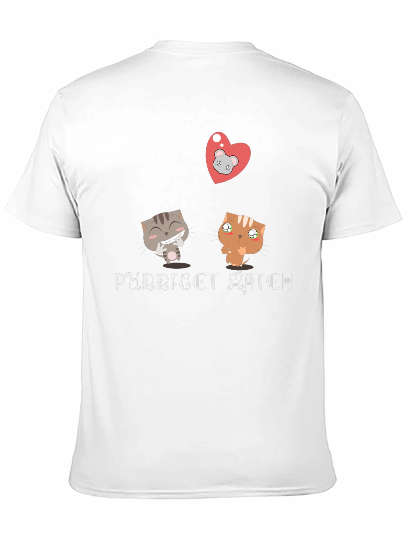 Purrfect Match Graphic Tee - Cat Lovers Gift
