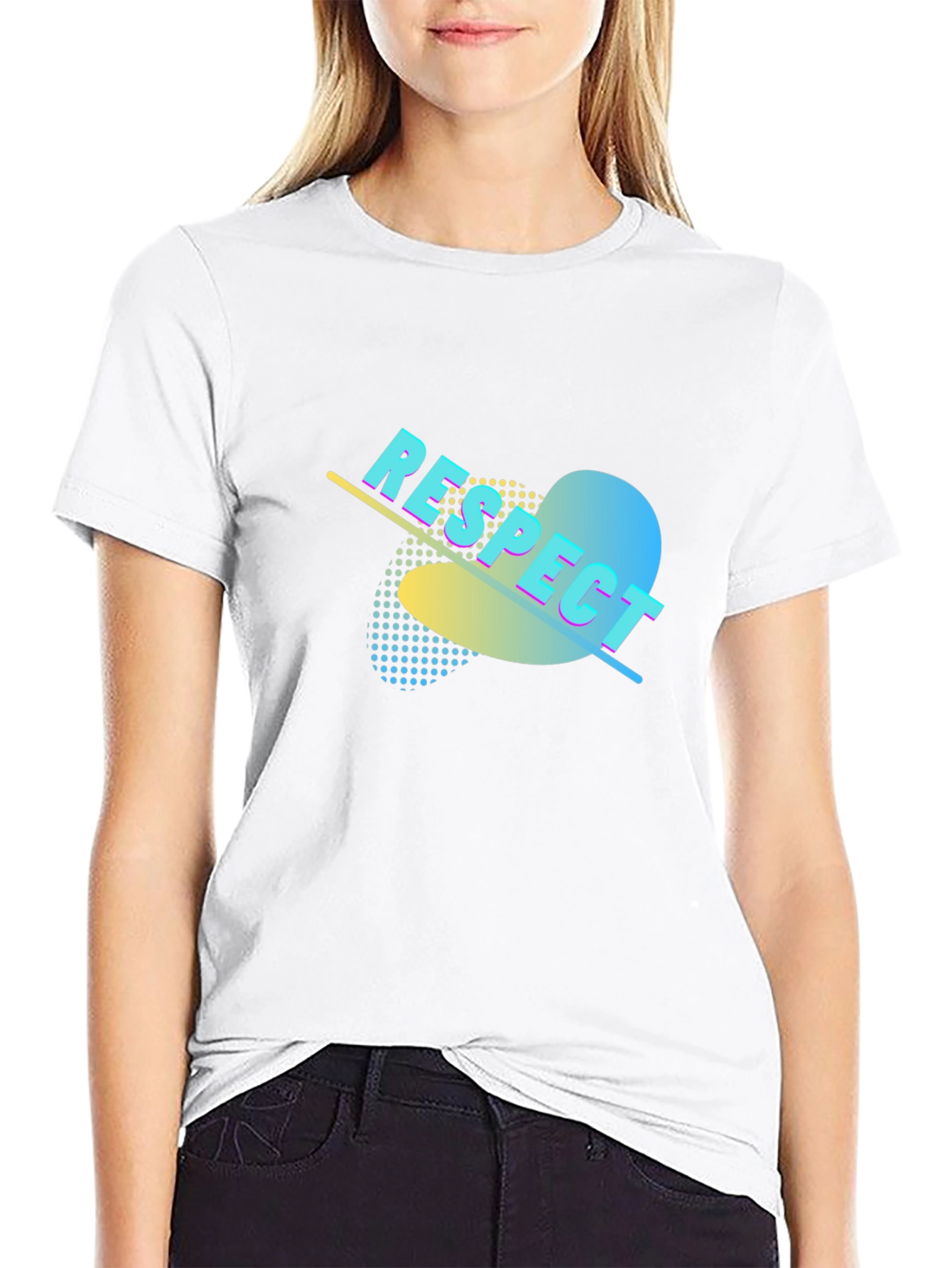 Respect Graphic Print Black T-Shirt
