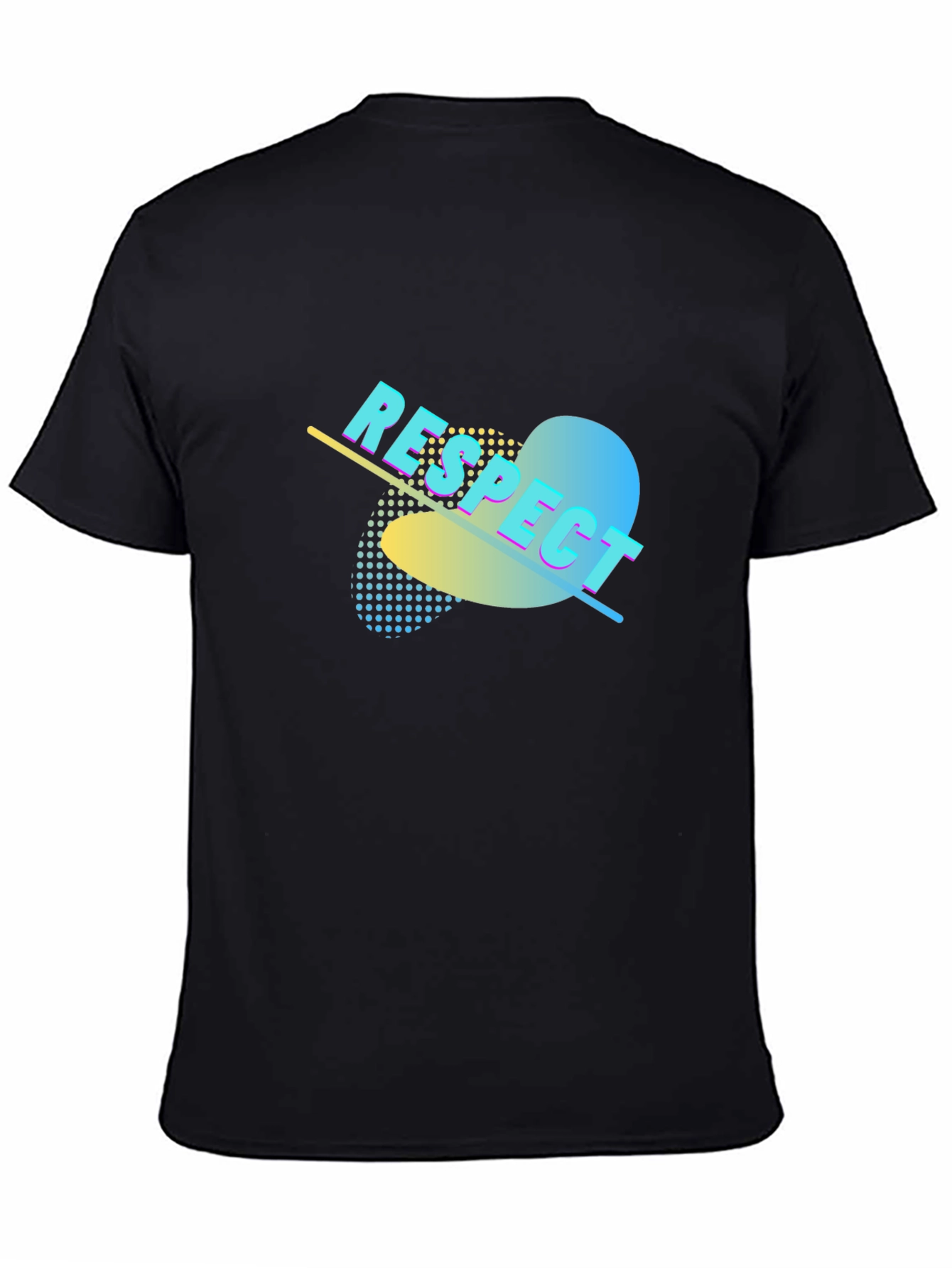 Respect Graphic Print Black T-Shirt