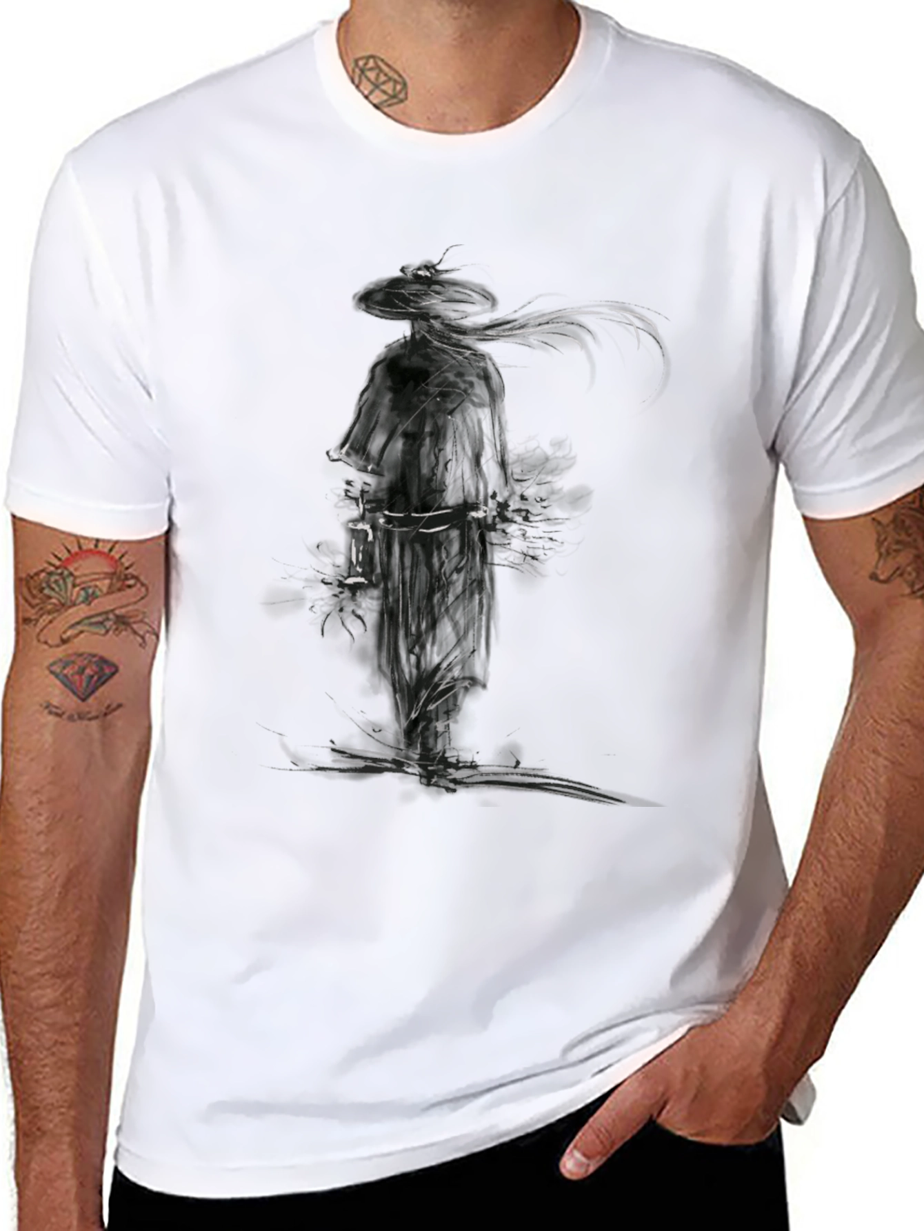 Samurai Graphic Black T-Shirt - Stylish and Unique Design