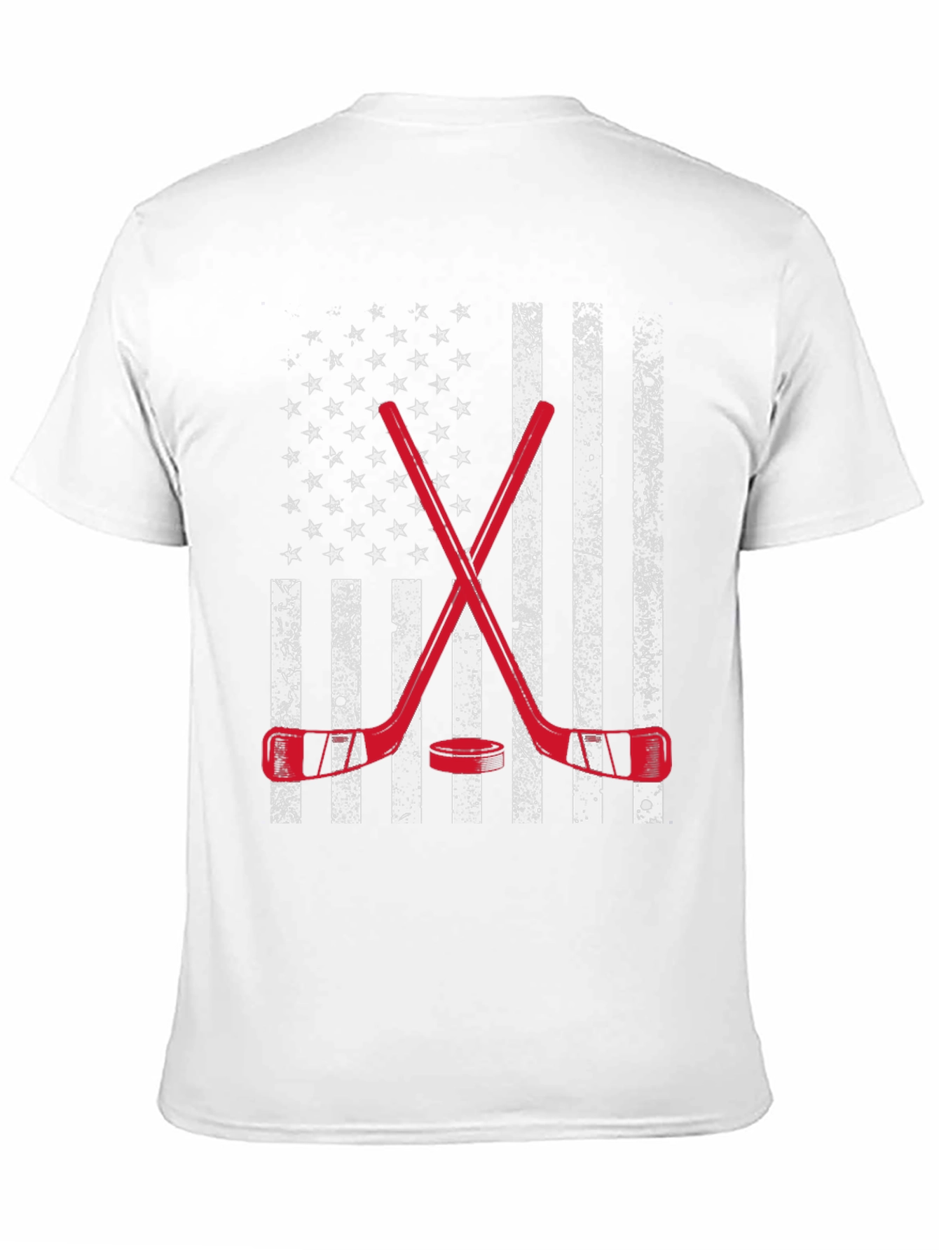 Hockey American Flag Graphic T-Shirt