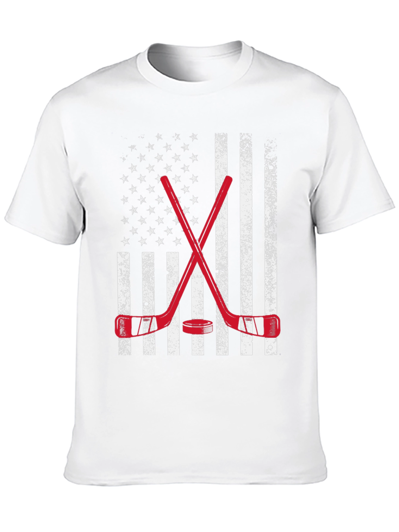 Hockey American Flag Graphic T-Shirt