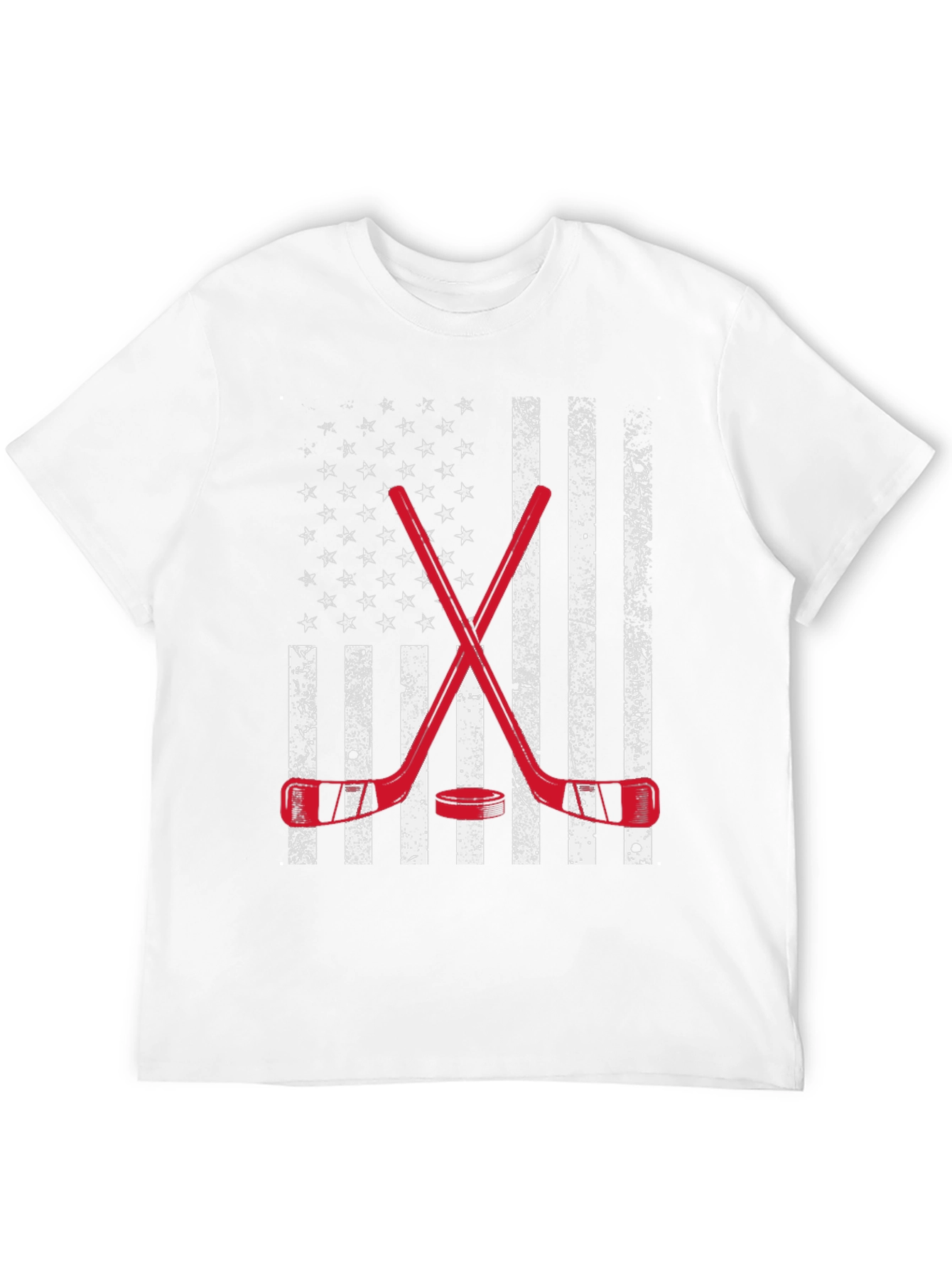 Hockey American Flag Graphic T-Shirt