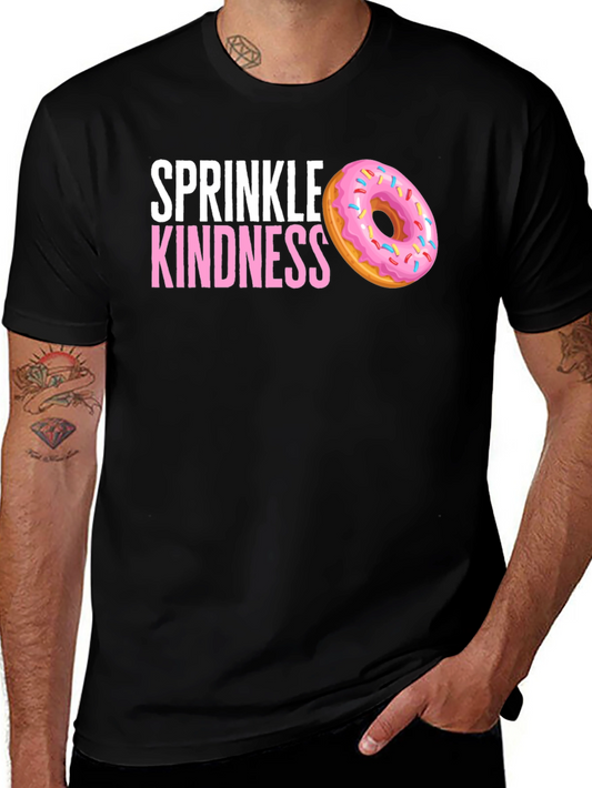 Sprinkle Kindness Donut Graphic Tee - Black
