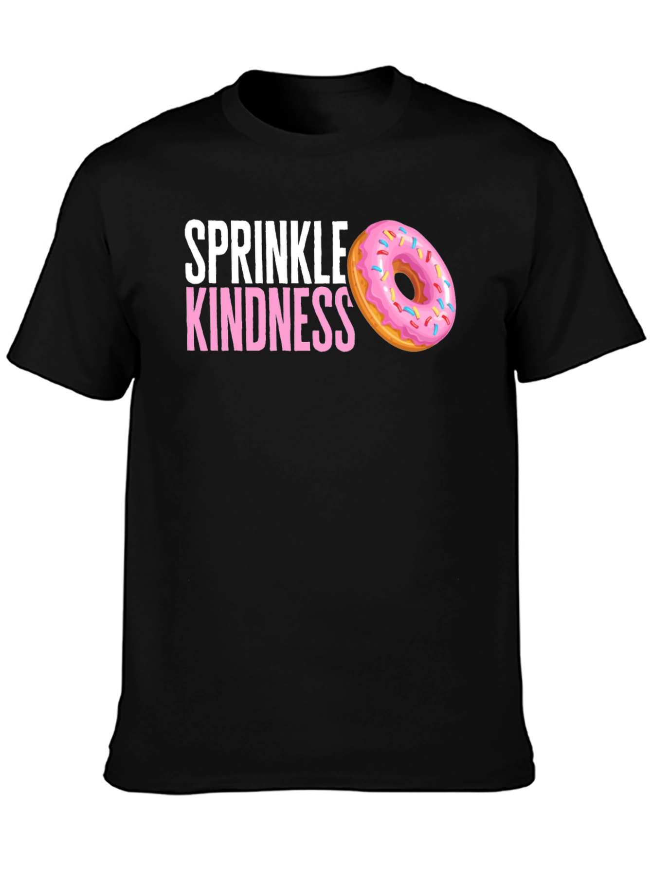 Sprinkle Kindness Donut Graphic Tee - Black