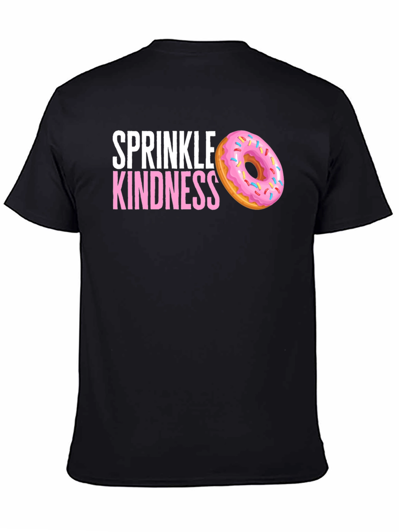Sprinkle Kindness Donut Graphic Tee - Black