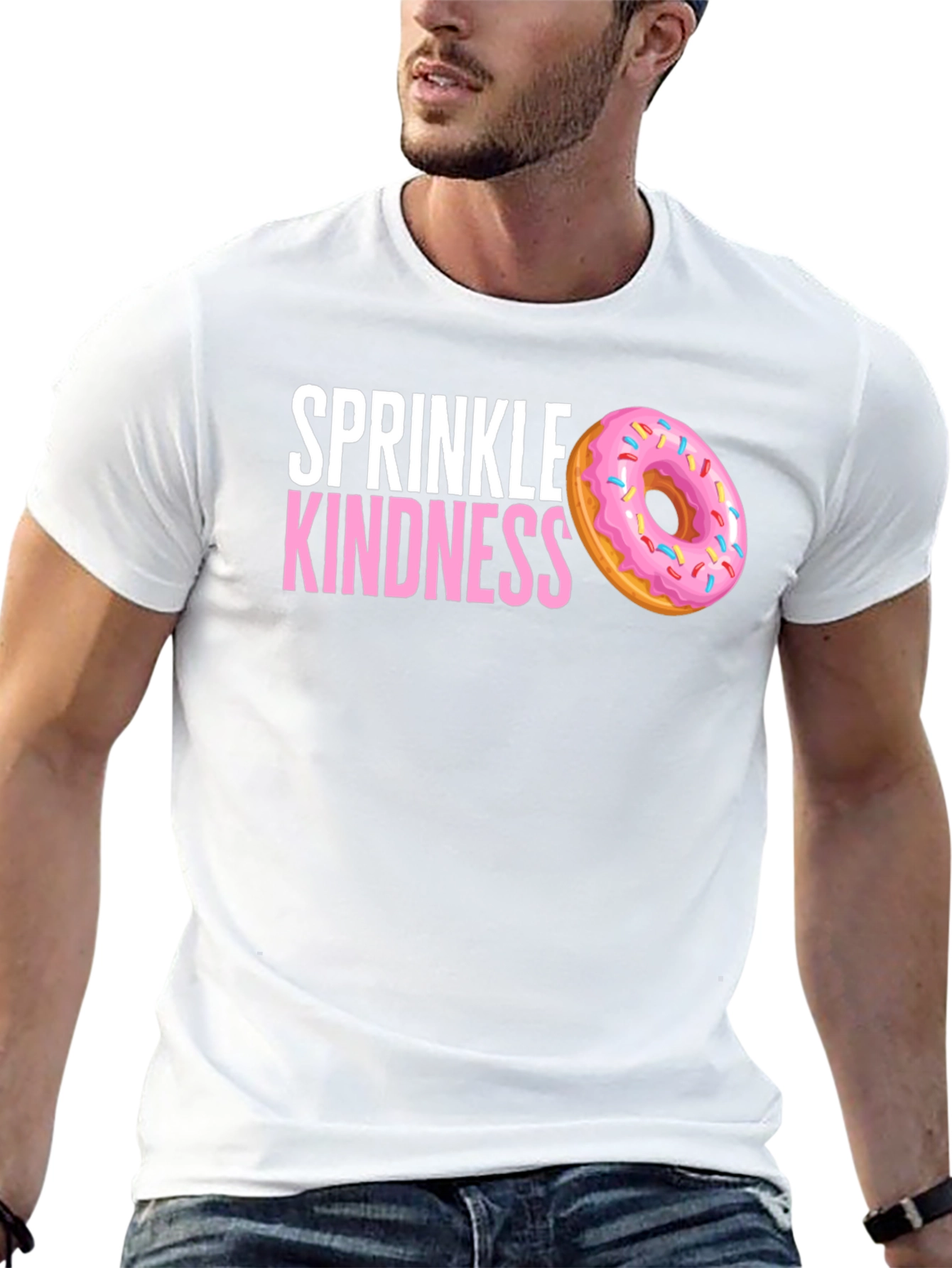 Sprinkle Kindness Donut Graphic Tee - Black