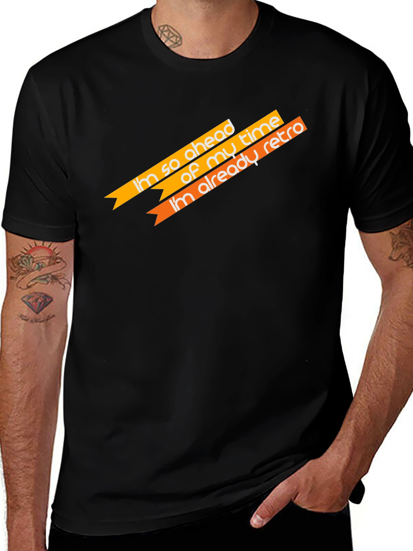 Retro Style Slogan T-Shirt - Ahead of My Time
