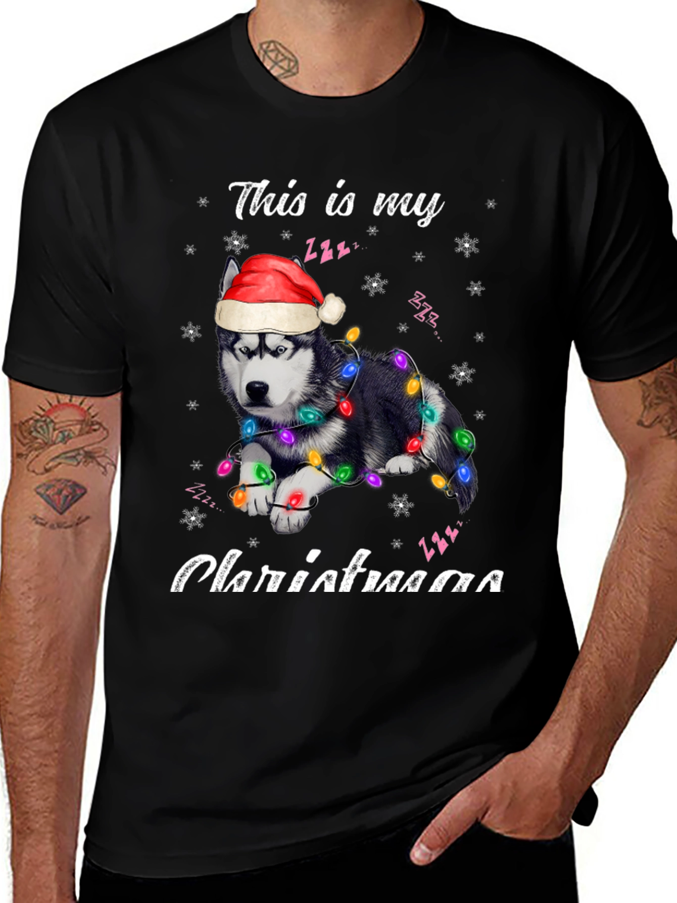 Festive Dog Christmas T-Shirt