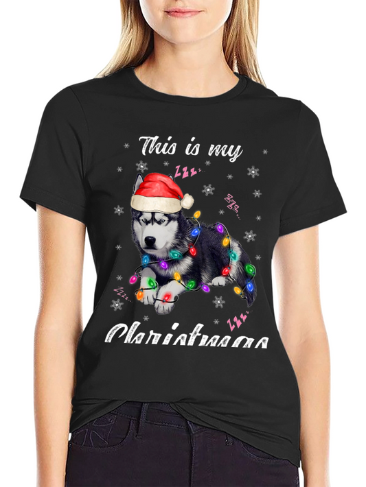 Festive Dog Christmas T-Shirt