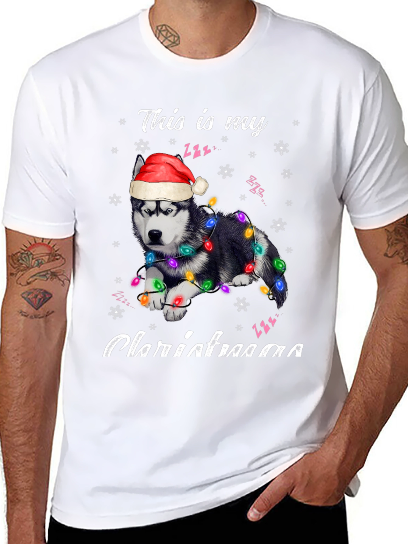 Festive Dog Christmas T-Shirt