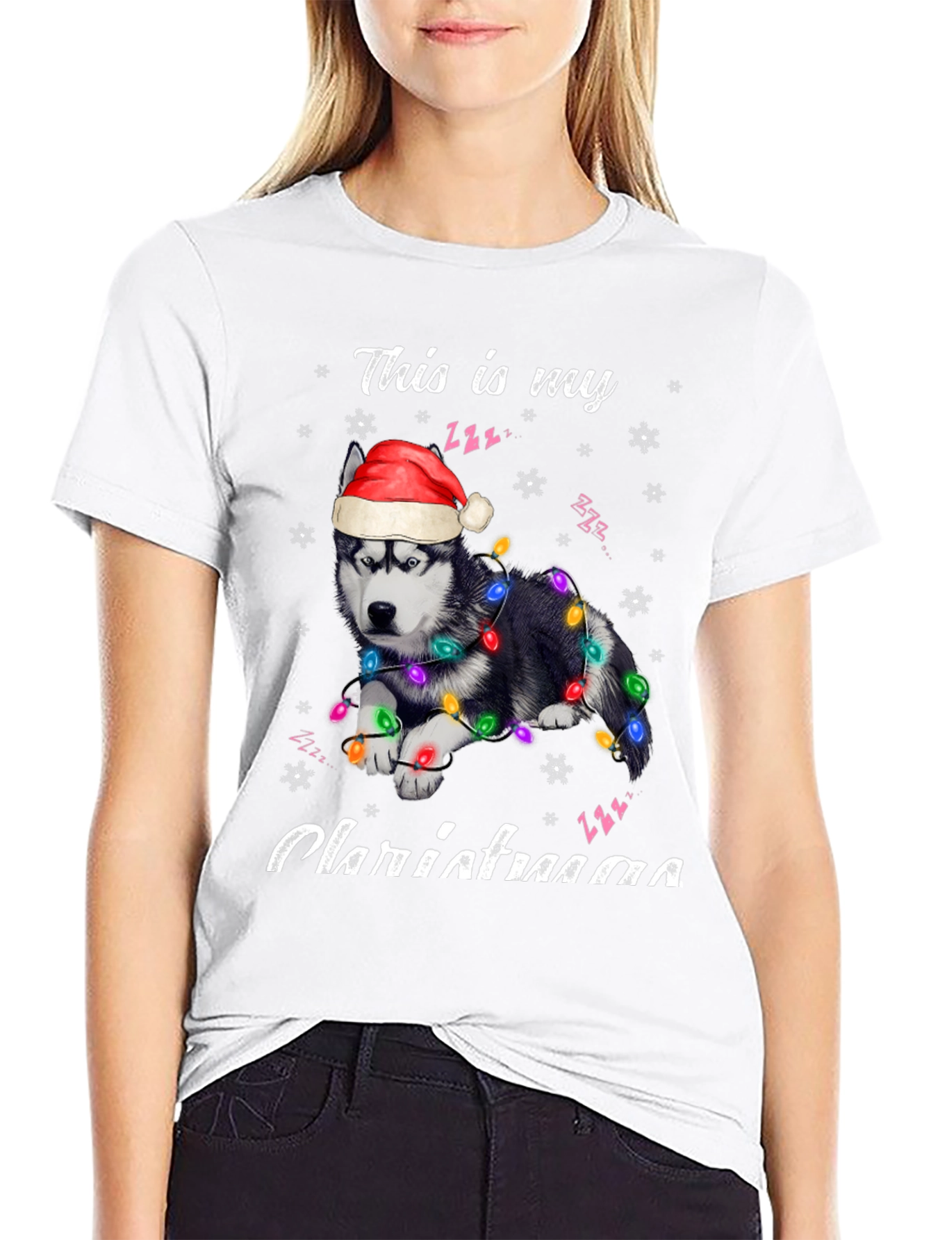 Festive Dog Christmas T-Shirt