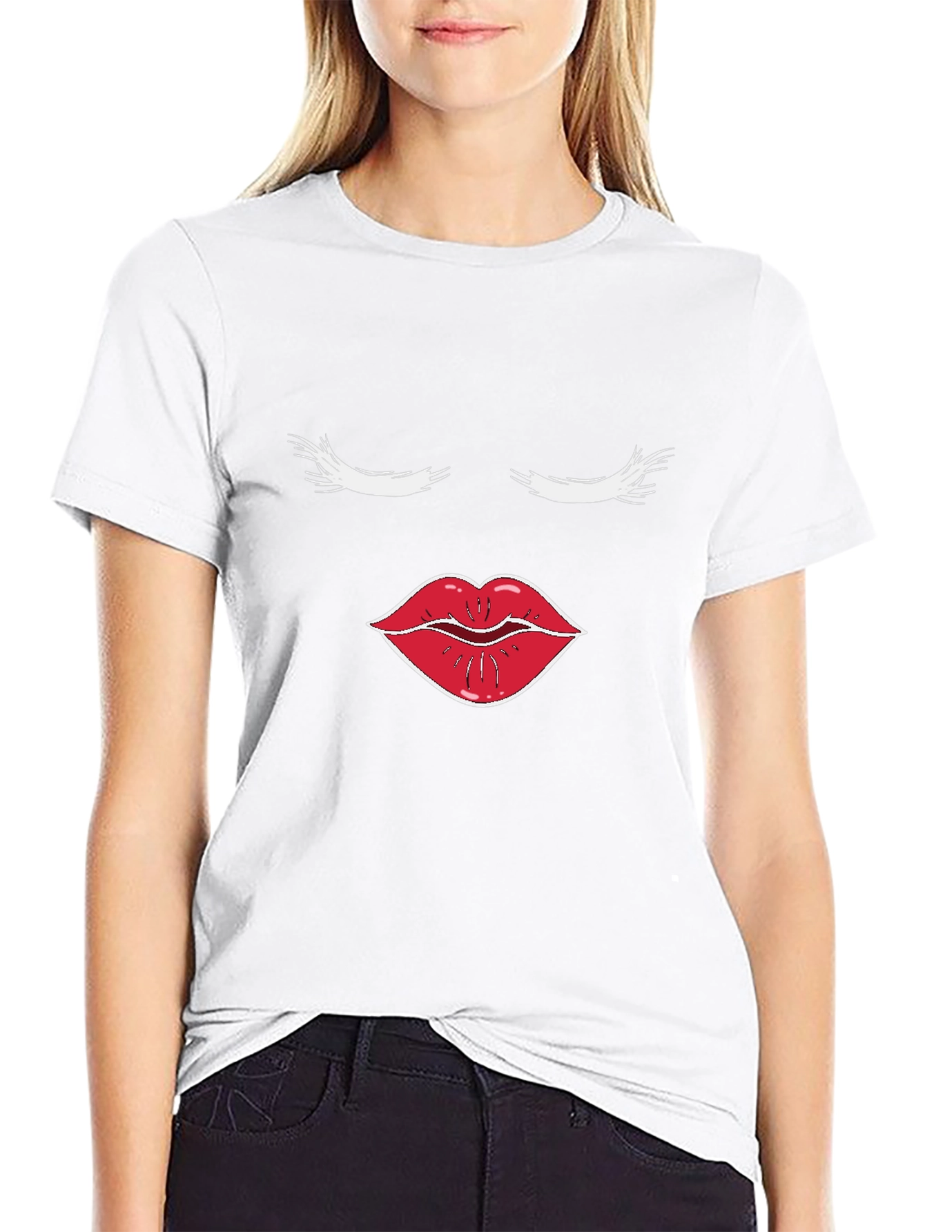 Glam Face Graphic Tee - Stylish Cotton T-Shirt