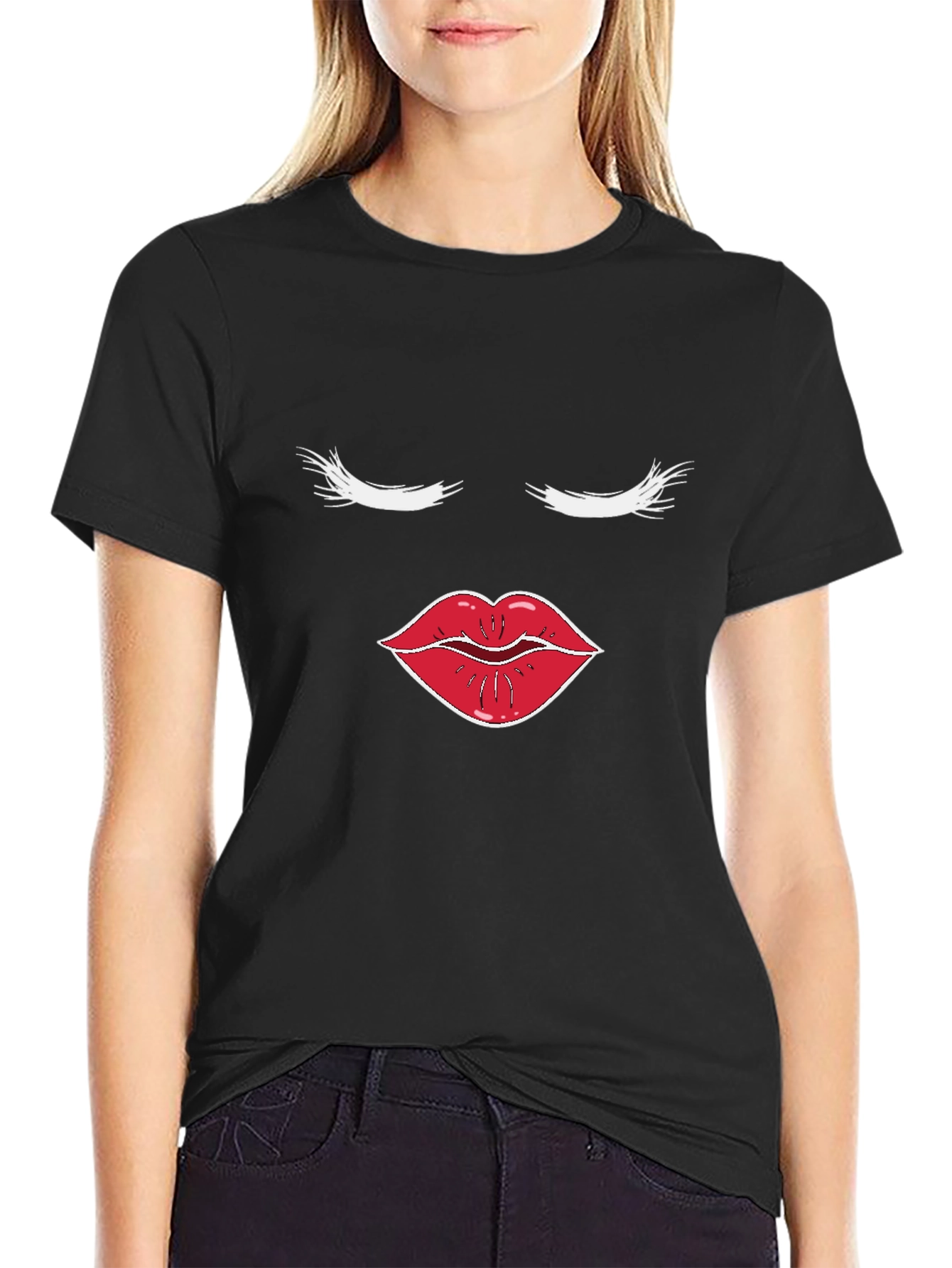 Glam Face Graphic Tee - Stylish Cotton T-Shirt