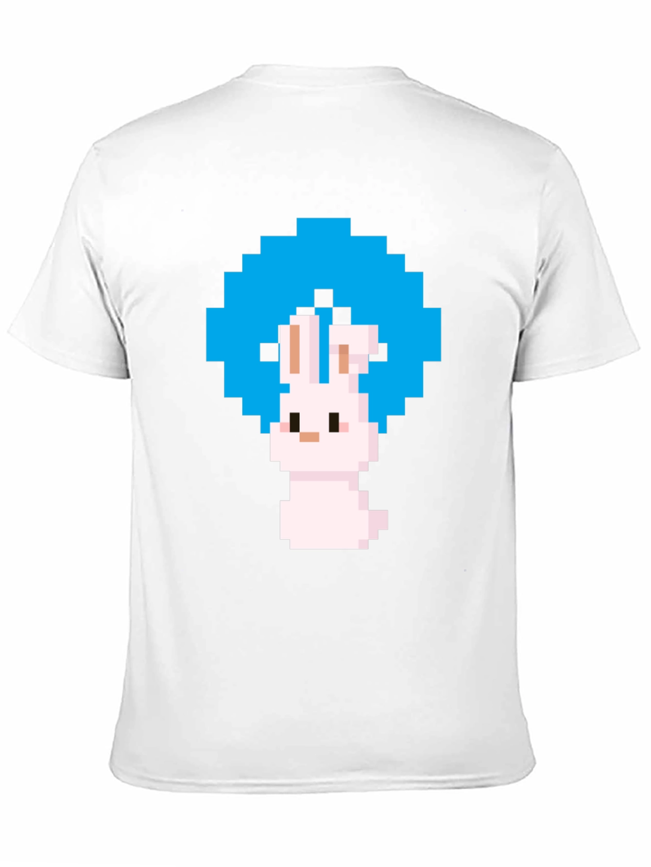 Pixel Art Bunny Black T-Shirt