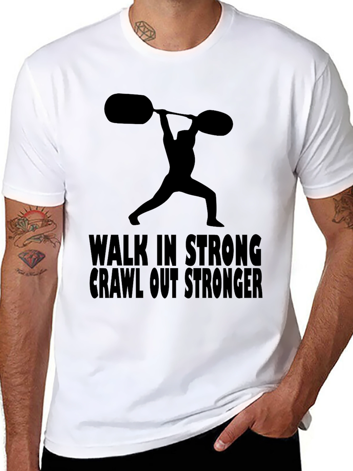 Walk in Stronger T-Shirt Gym Workout Tee