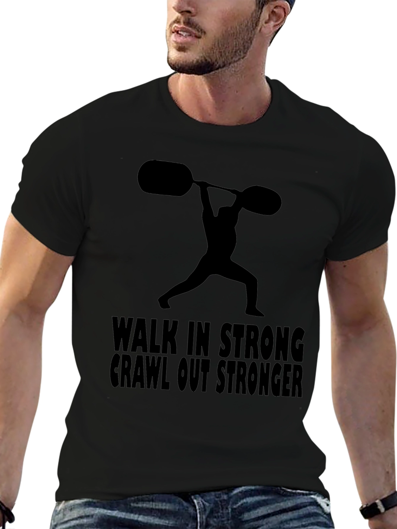 Walk in Stronger T-Shirt Gym Workout Tee