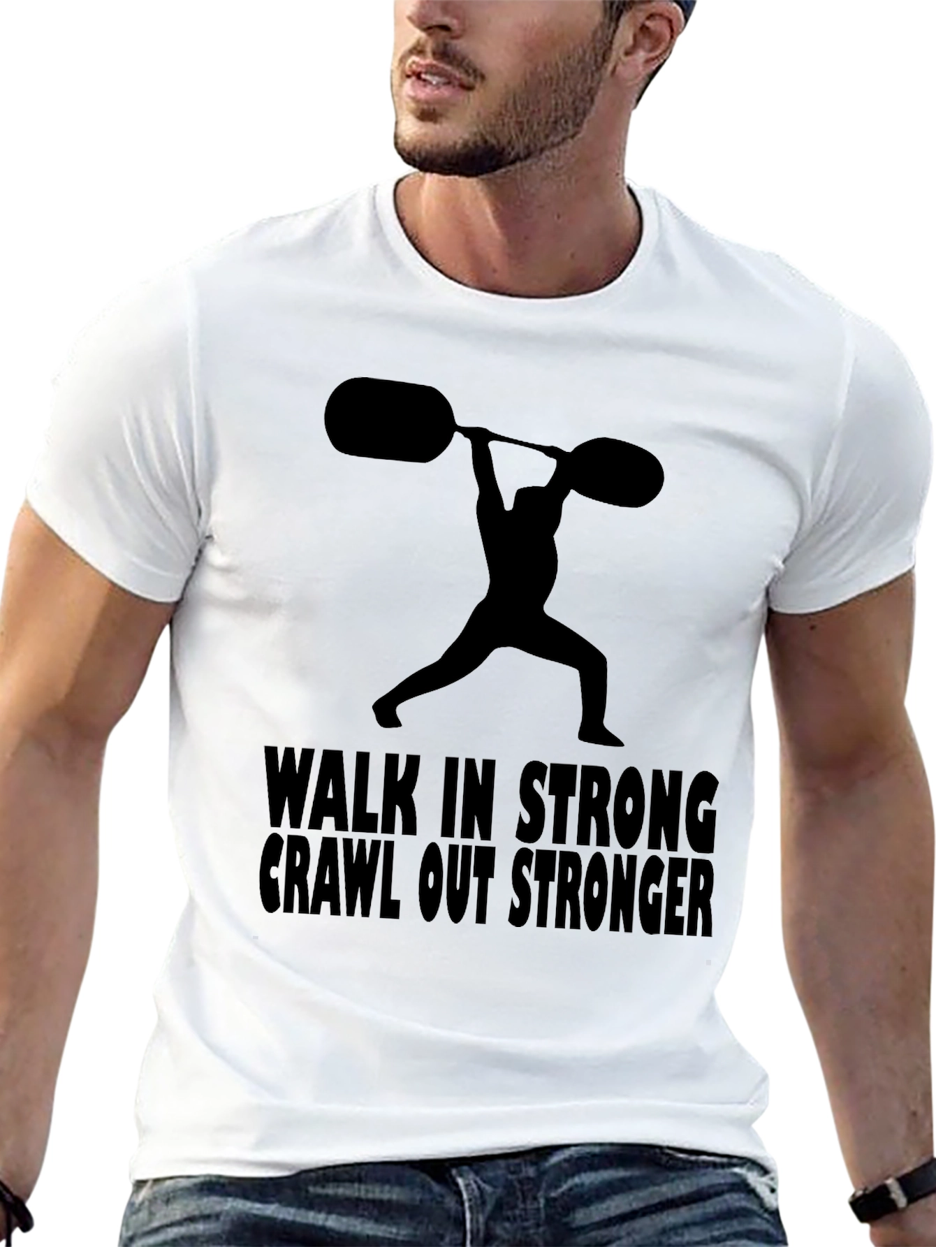 Walk in Stronger T-Shirt Gym Workout Tee