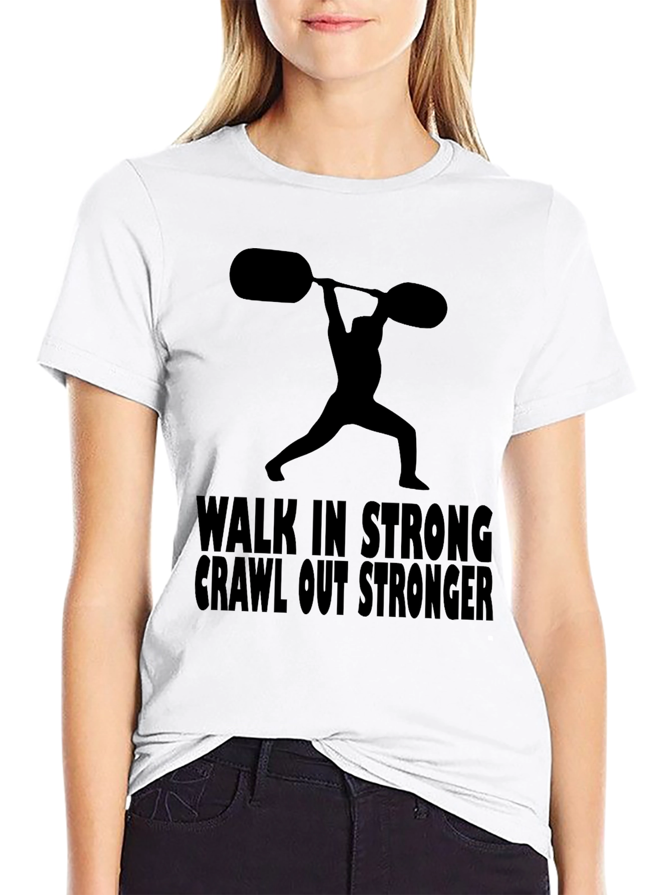 Walk in Stronger T-Shirt Gym Workout Tee