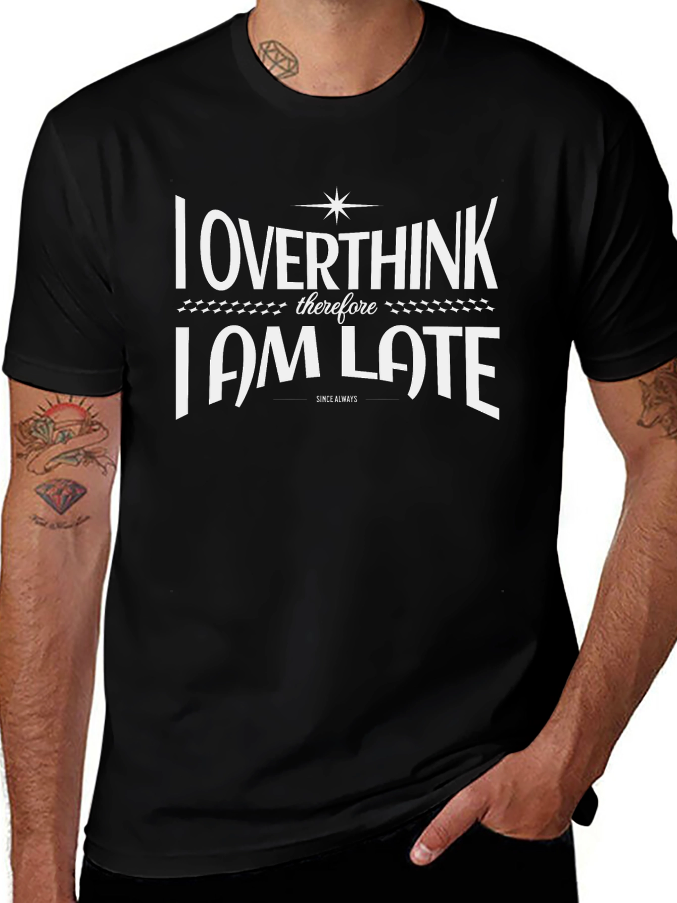 Overthink I Am Late T-Shirt - Funny Slogan Tee