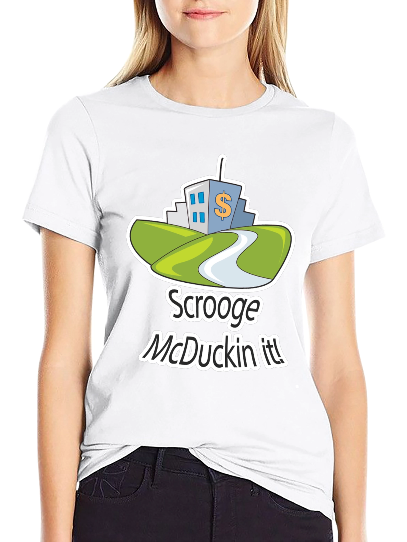 Scrooge McDuckin It! T-Shirt Black Cotton Blend