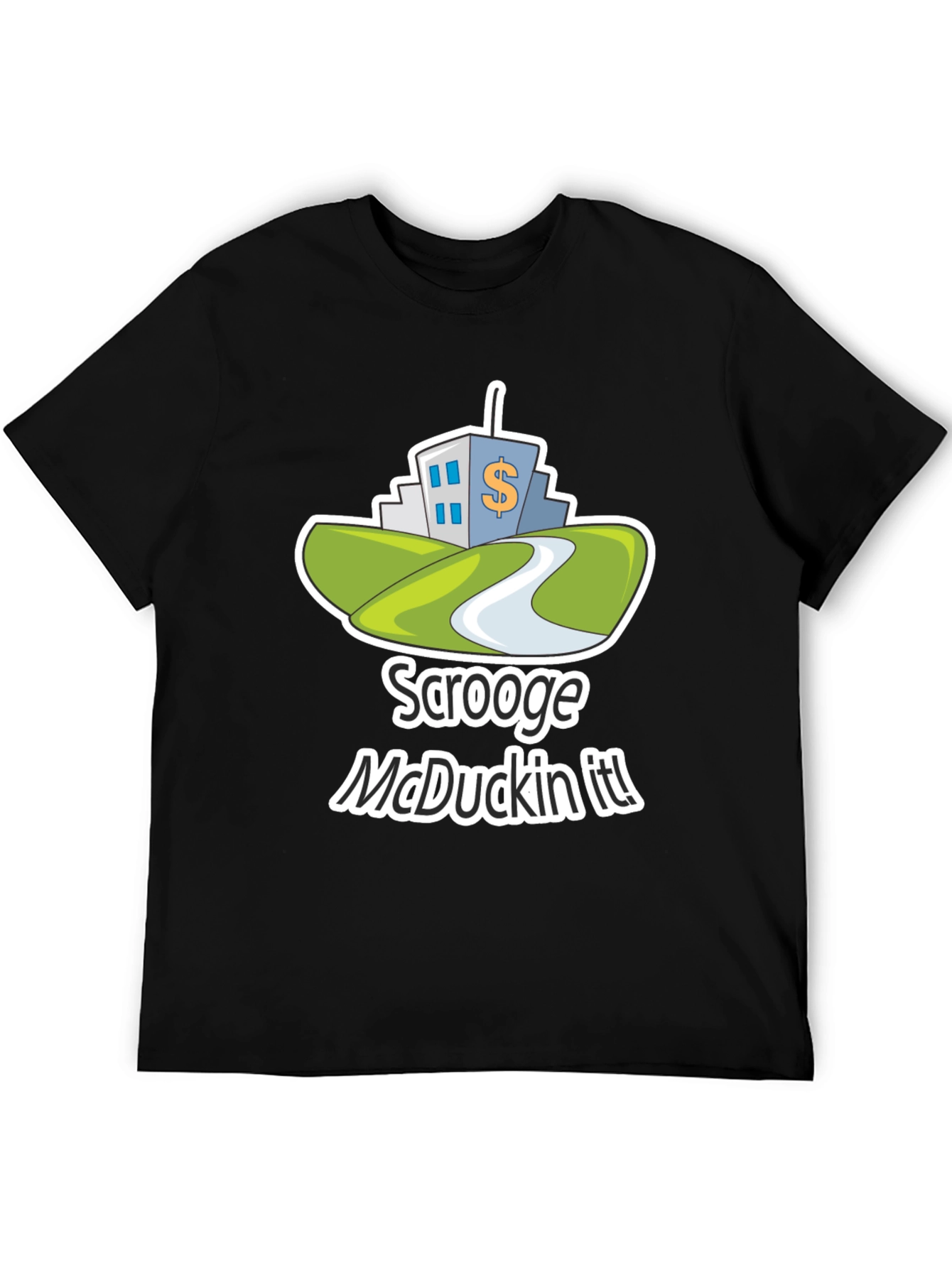Scrooge McDuckin It! T-Shirt Black Cotton Blend