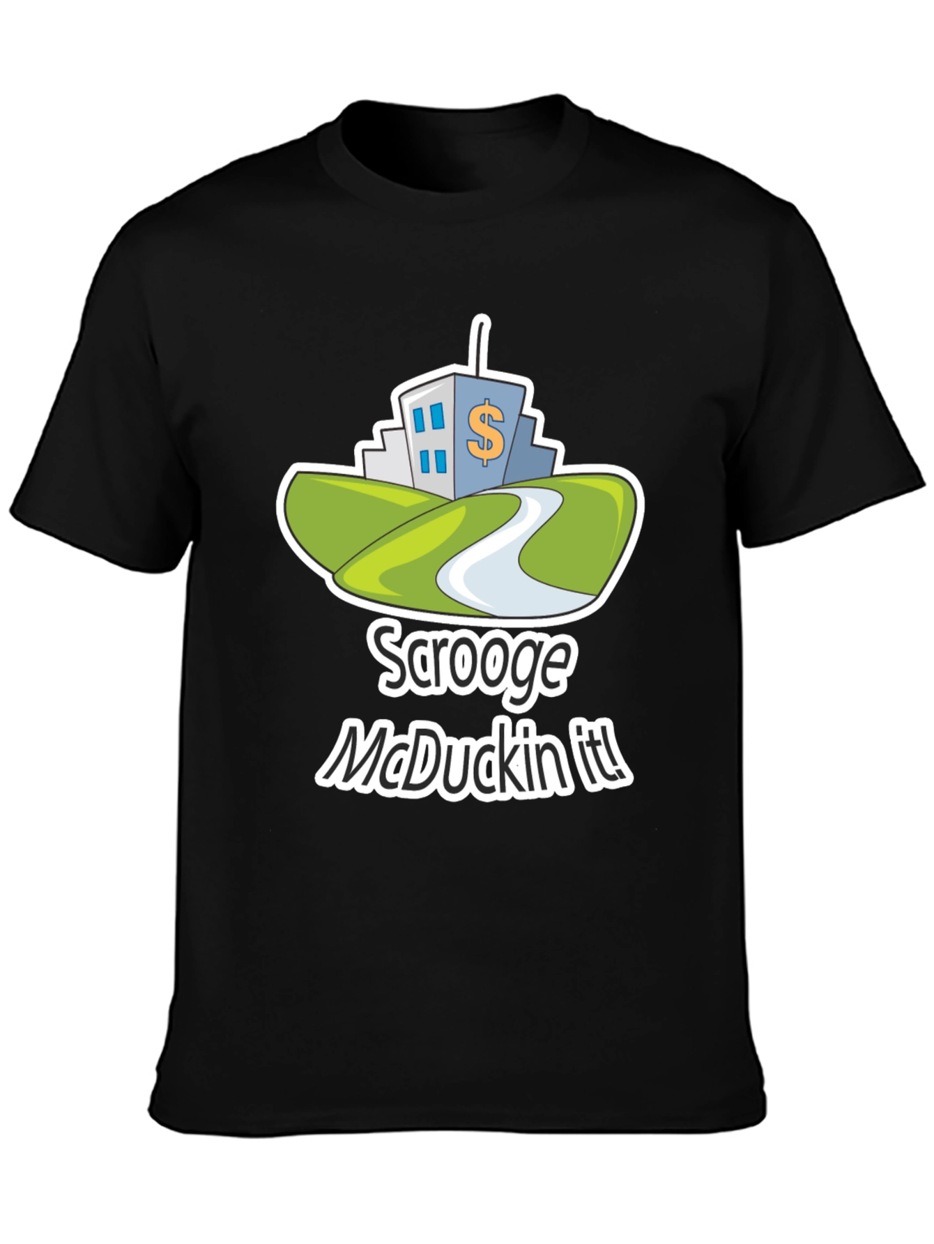 Scrooge McDuckin It! T-Shirt Black Cotton Blend