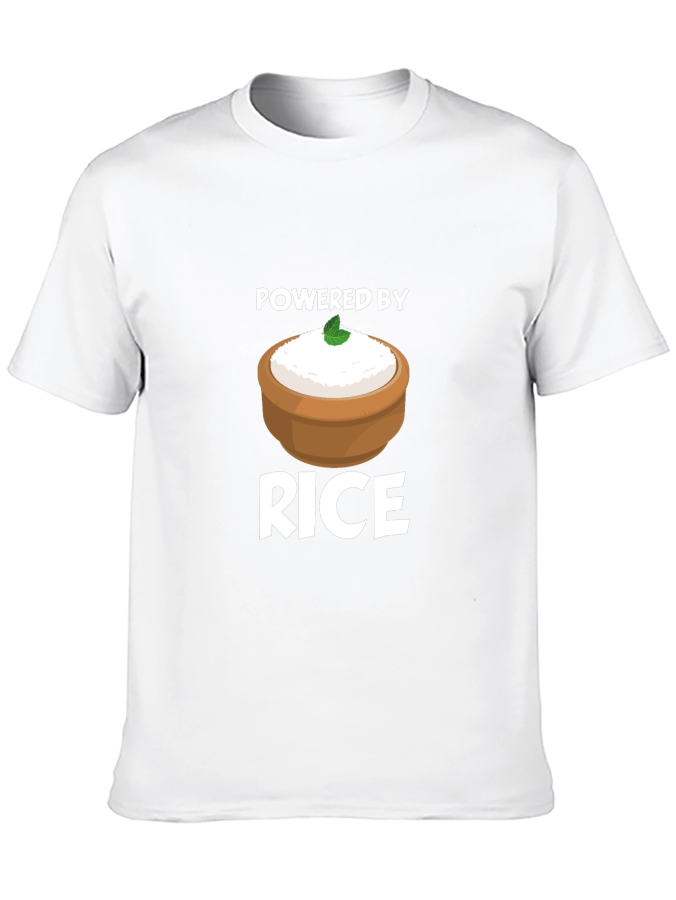 Powered by Rice T-Shirt - Funny Foodie Tee