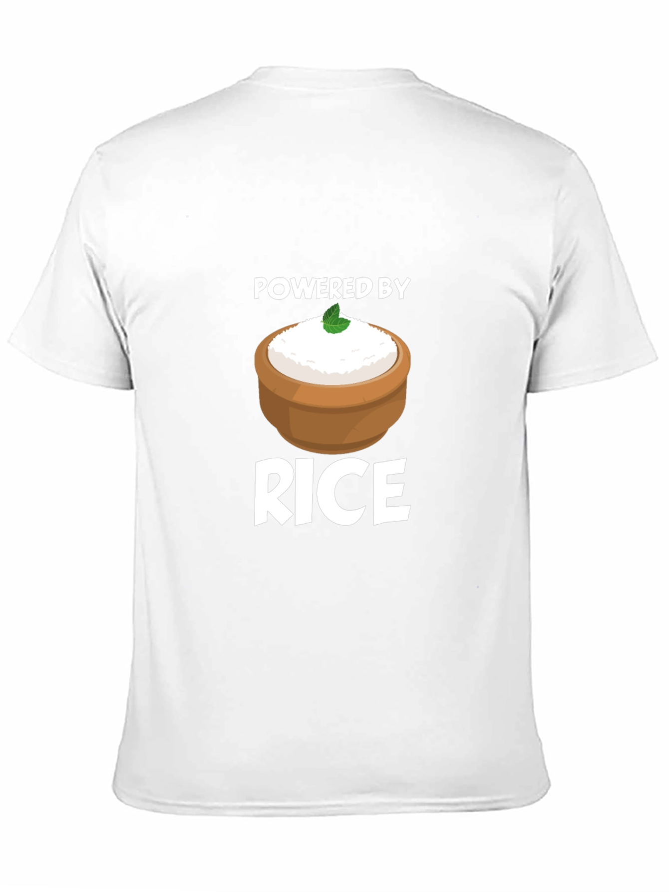 Powered by Rice T-Shirt - Funny Foodie Tee