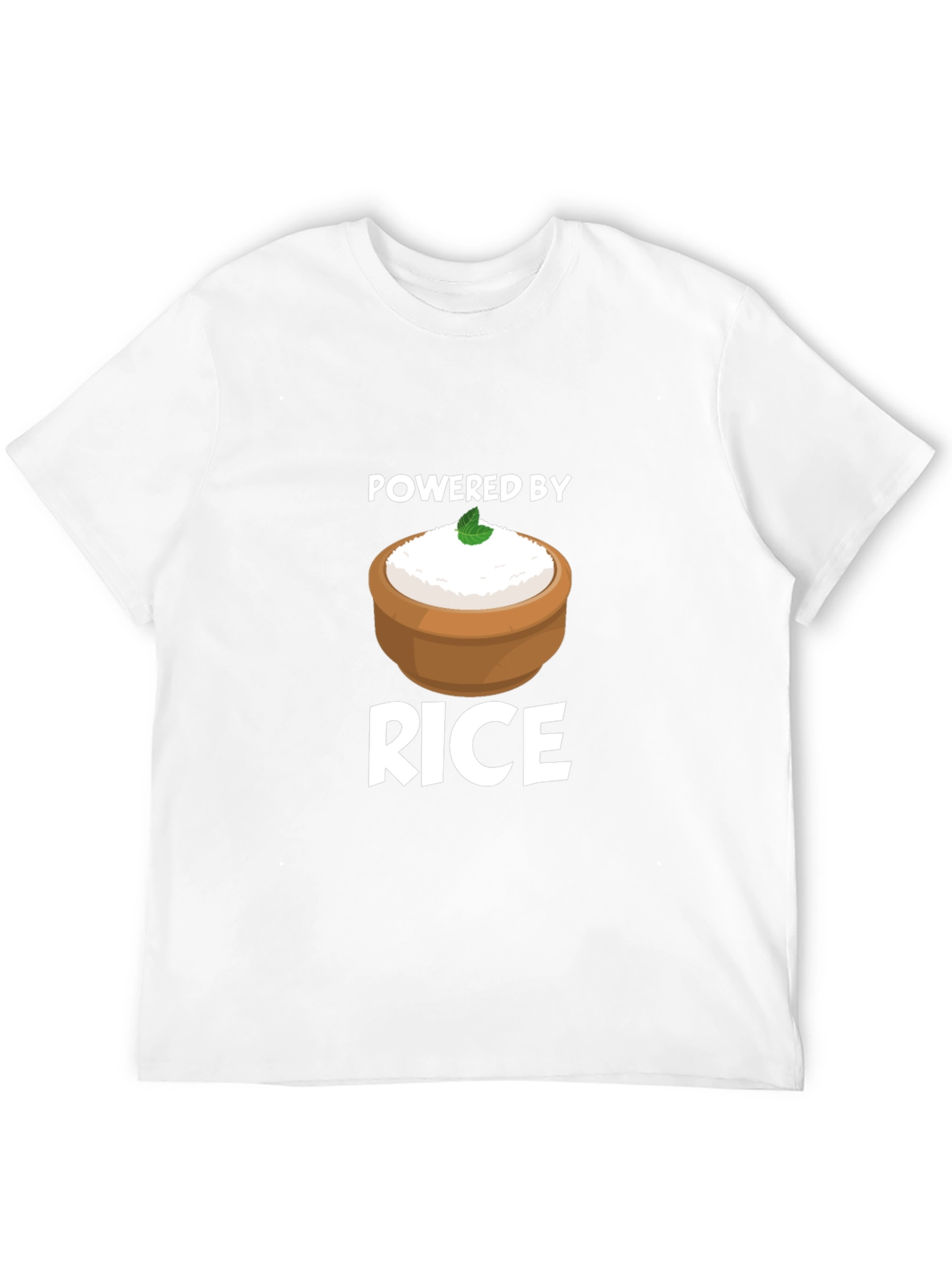 Powered by Rice T-Shirt - Funny Foodie Tee