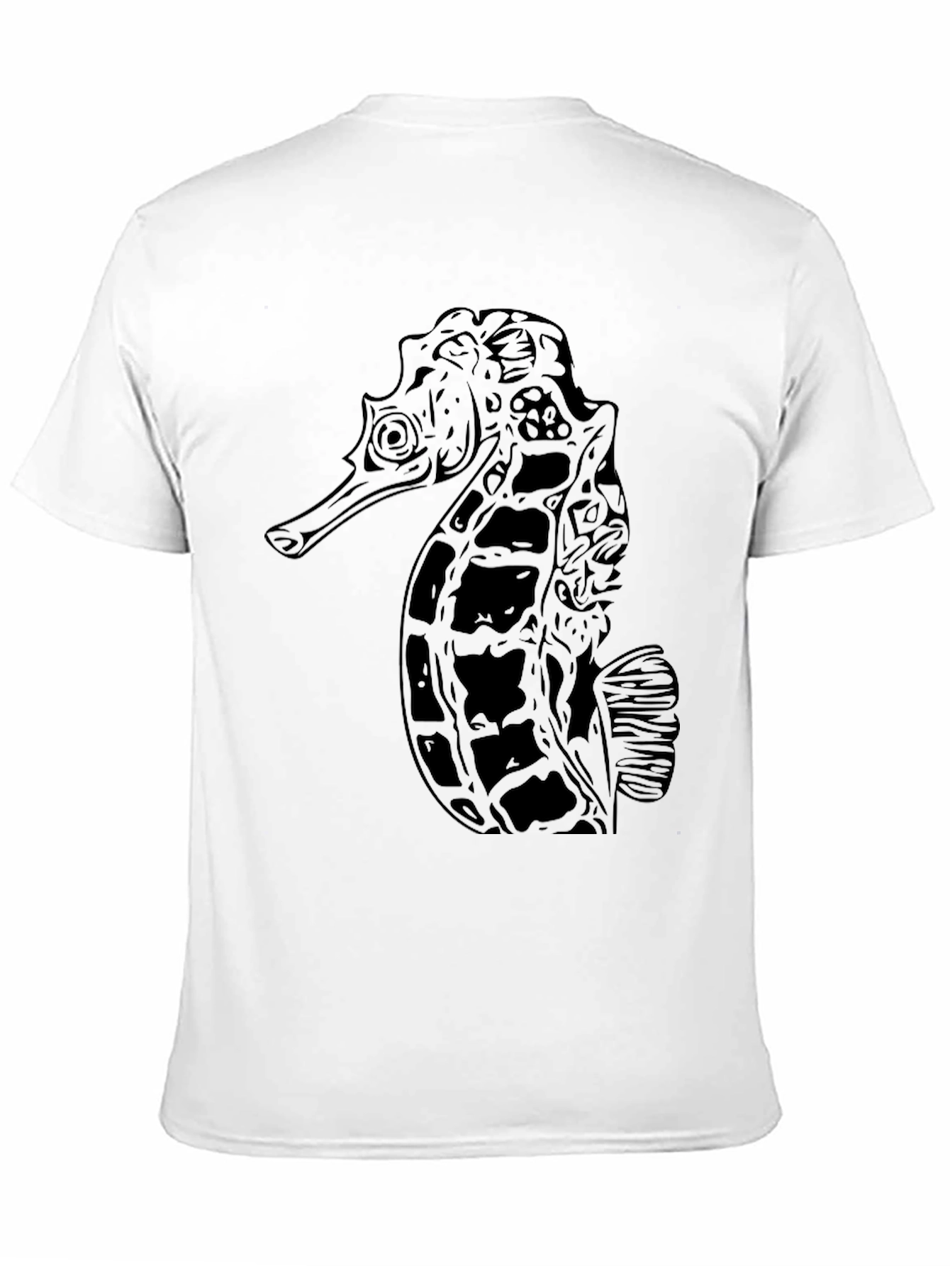 Black Seahorse Graphic Tee - Unisex