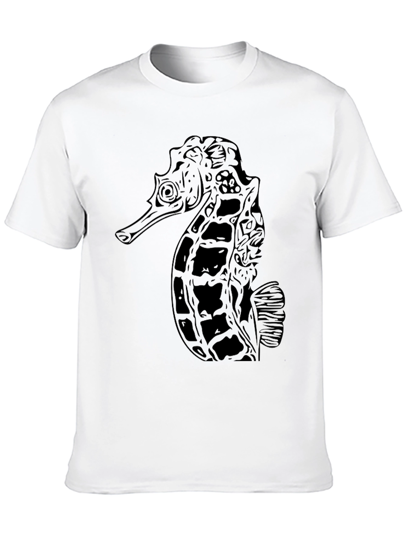 Black Seahorse Graphic Tee - Unisex