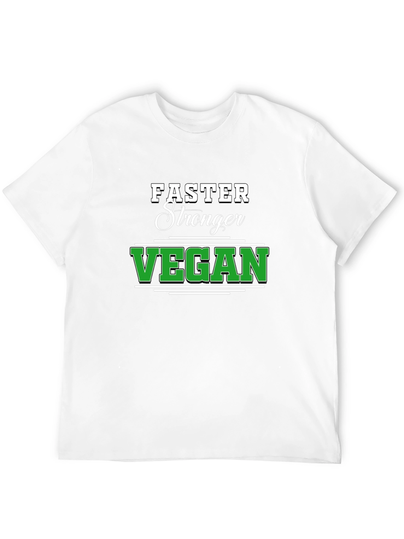Faster Stronger Vegan Black T-Shirt