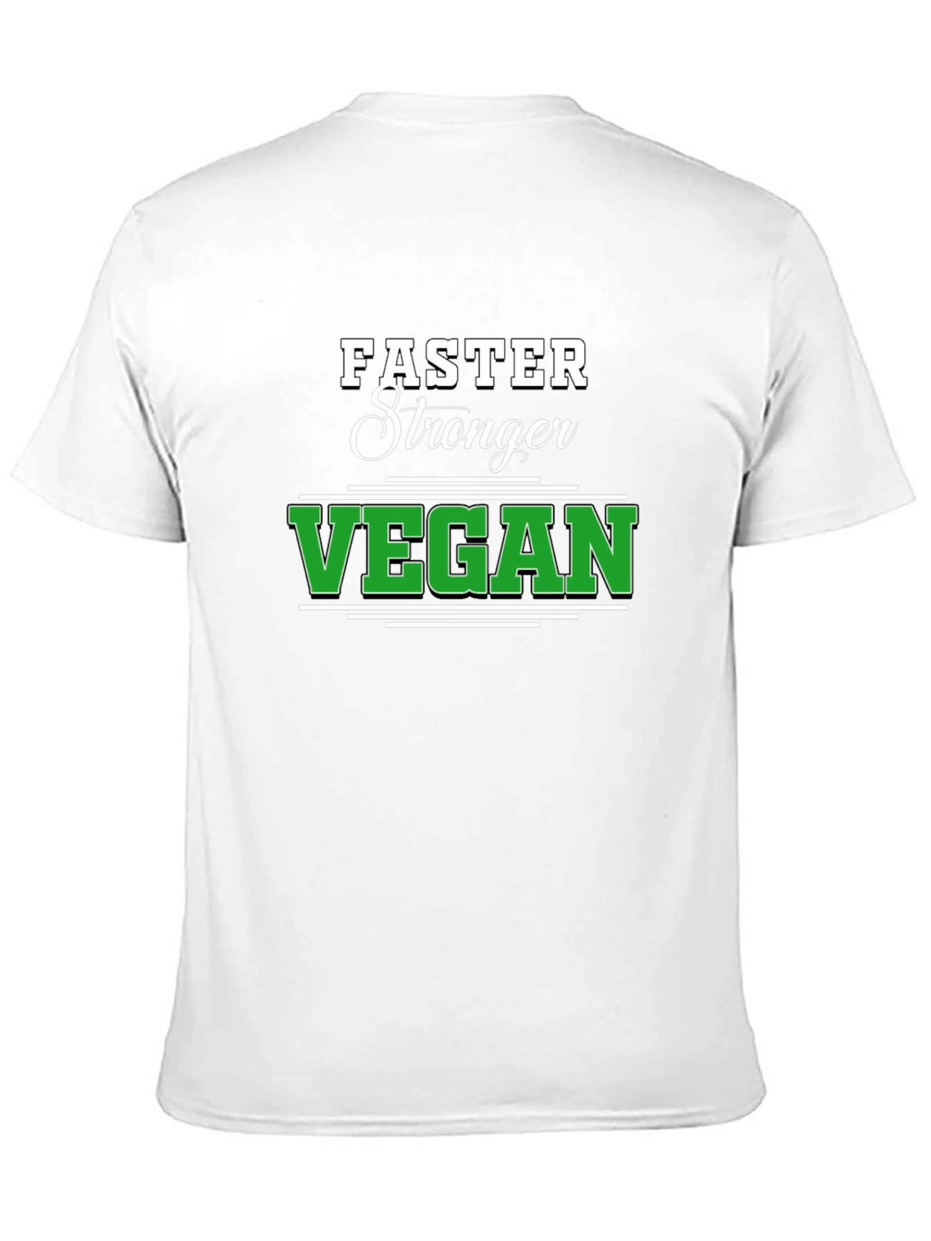 Faster Stronger Vegan Black T-Shirt