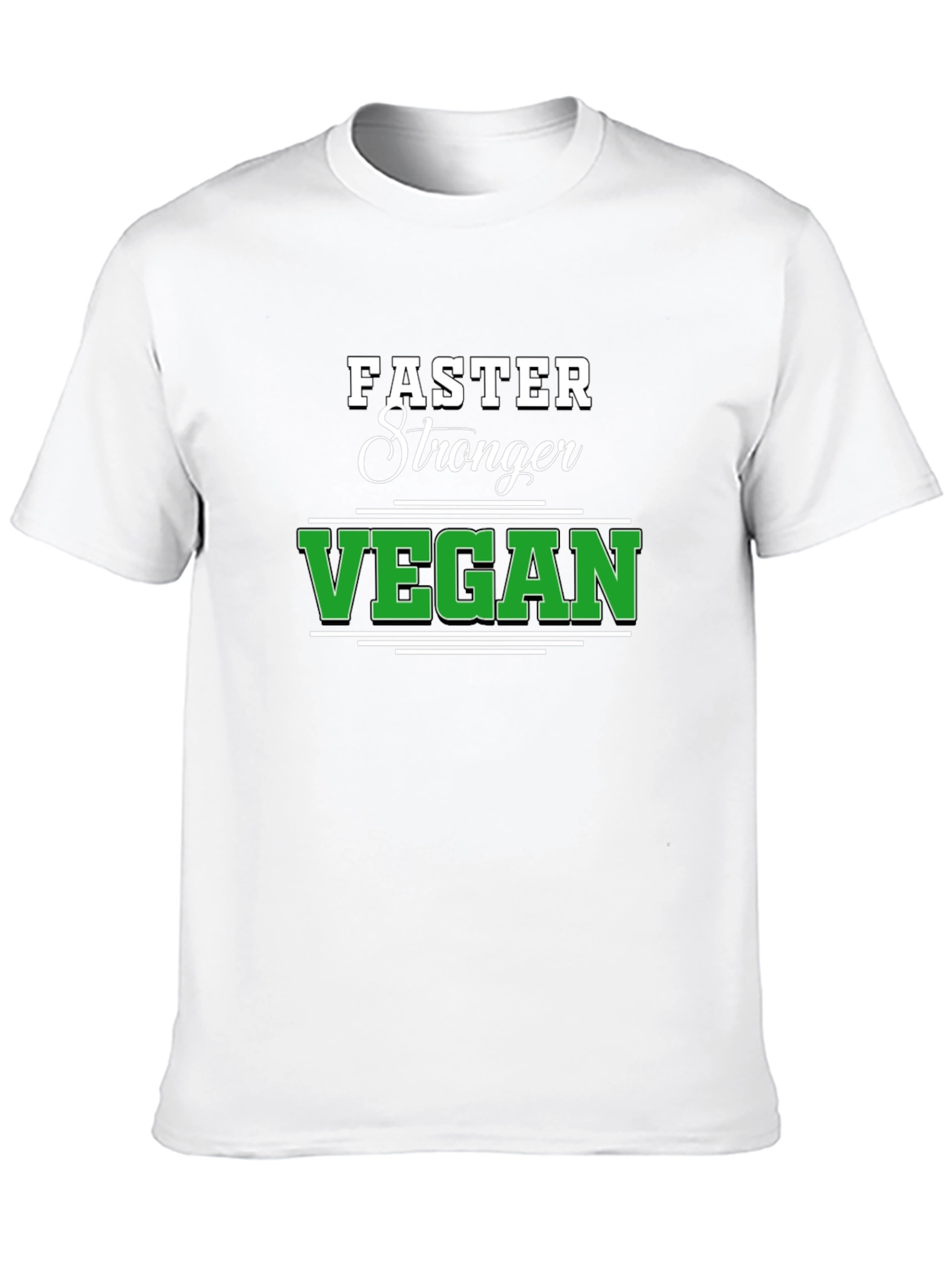 Faster Stronger Vegan Black T-Shirt
