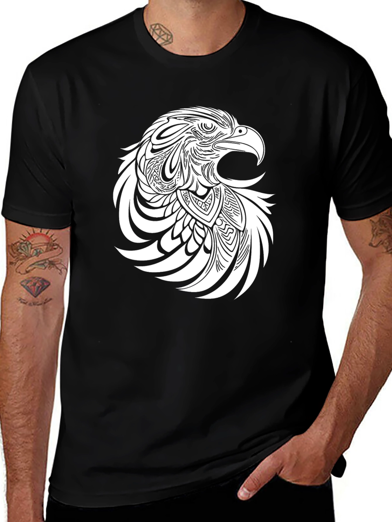 Eagle Graphic Black Tee