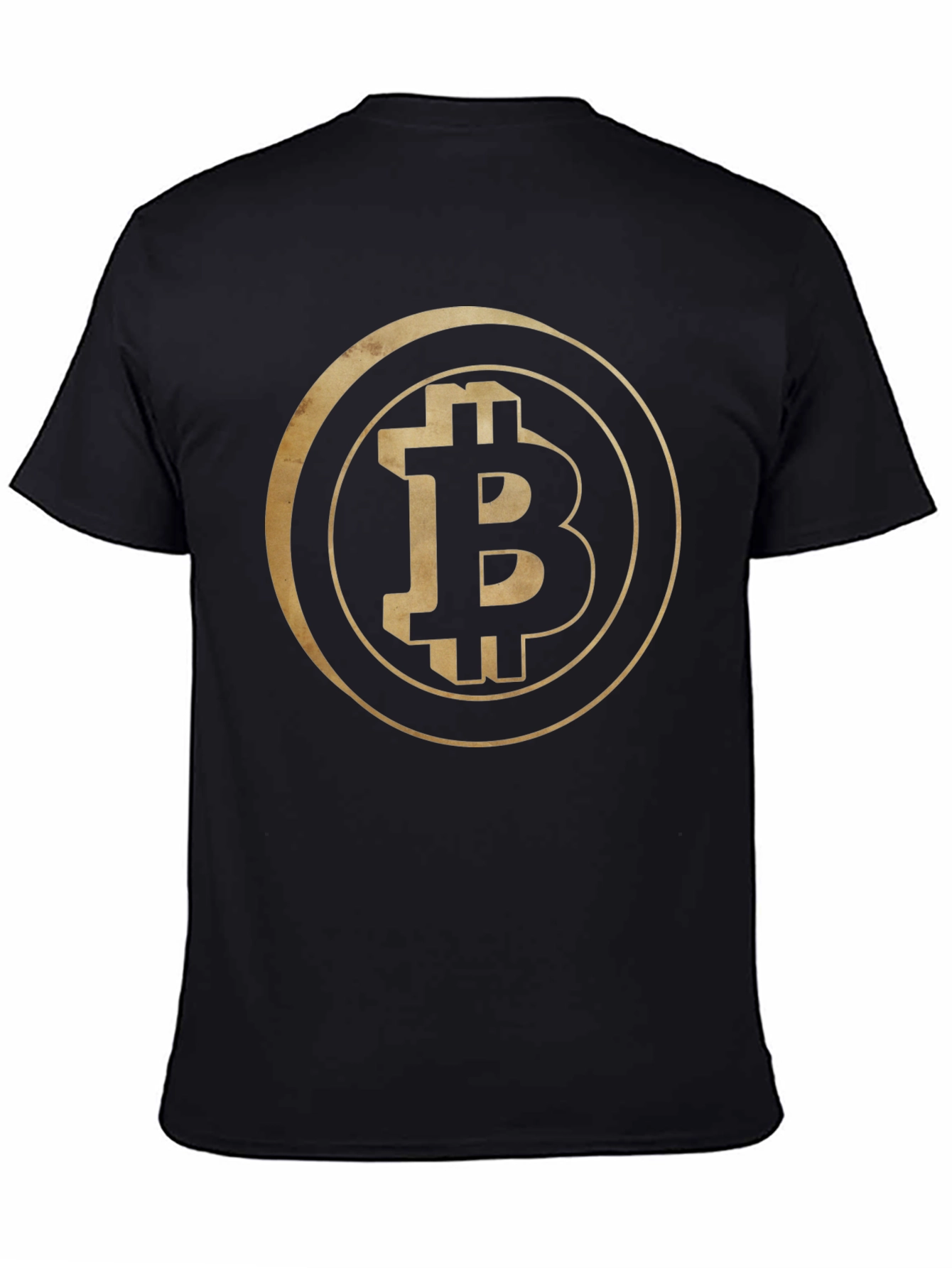 Bitcoin Crypto Gold Logo Black Tee