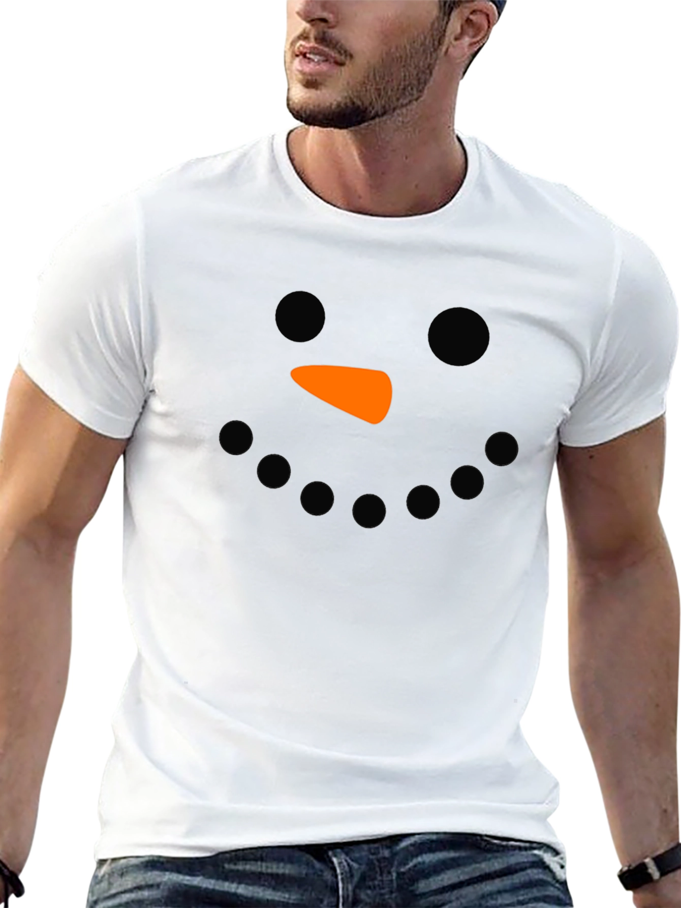 Snowman Face T-Shirt - Holiday Fun