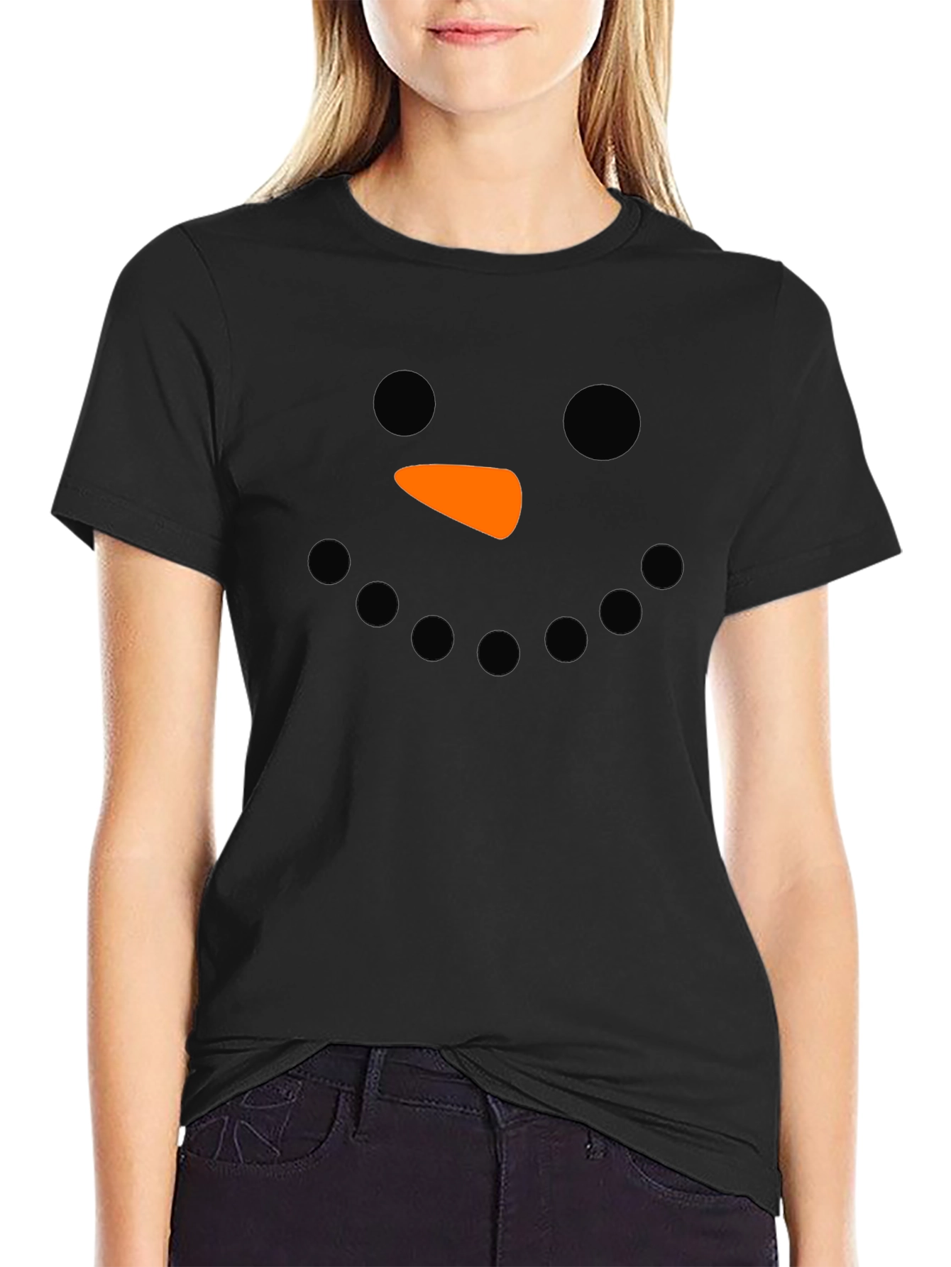 Snowman Face T-Shirt - Holiday Fun