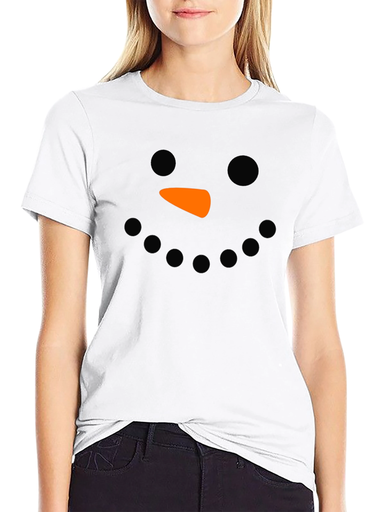 Snowman Face T-Shirt - Holiday Fun
