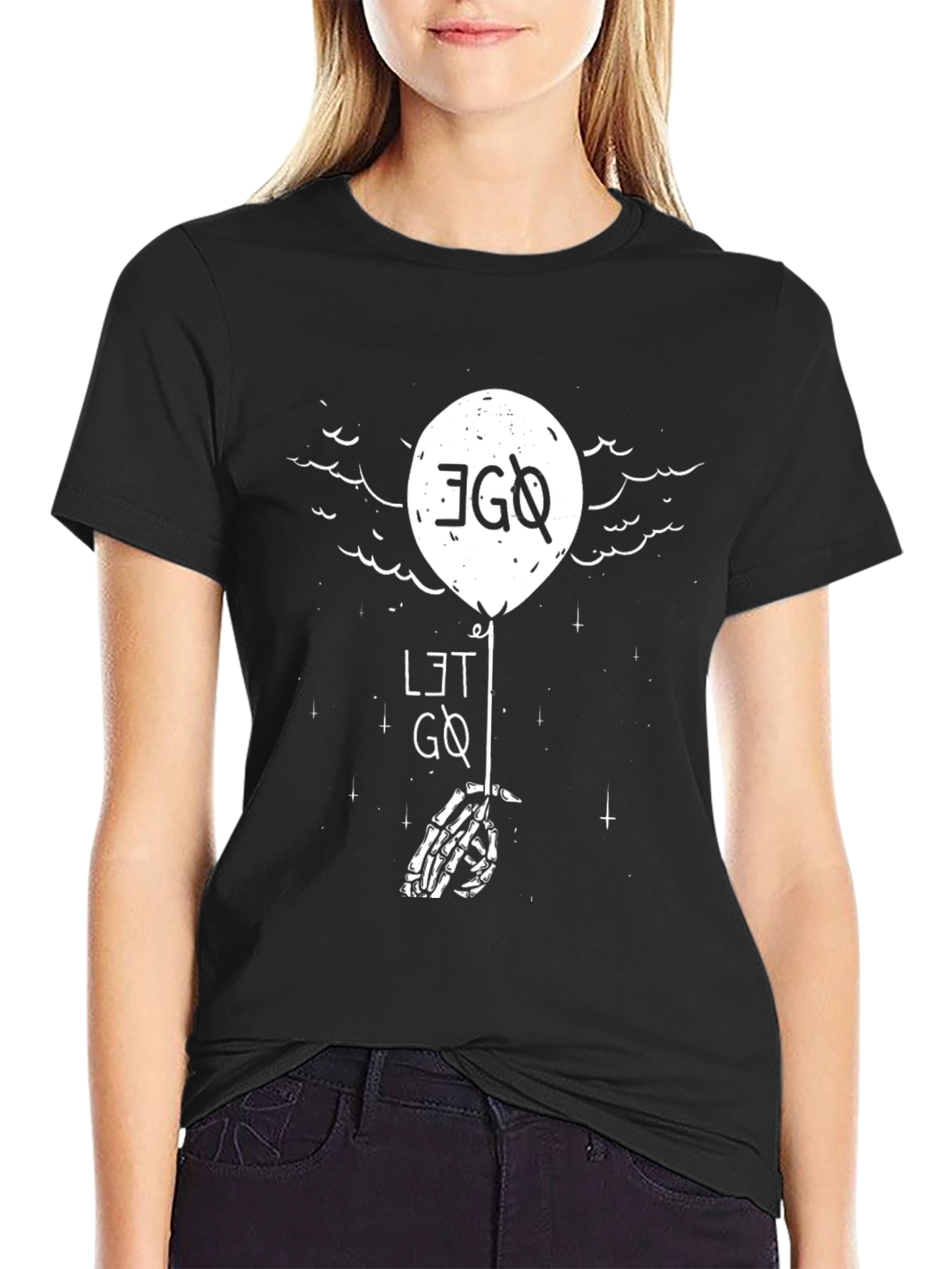 Ego Let Go Graphic Tee - Black Cotton T-Shirt