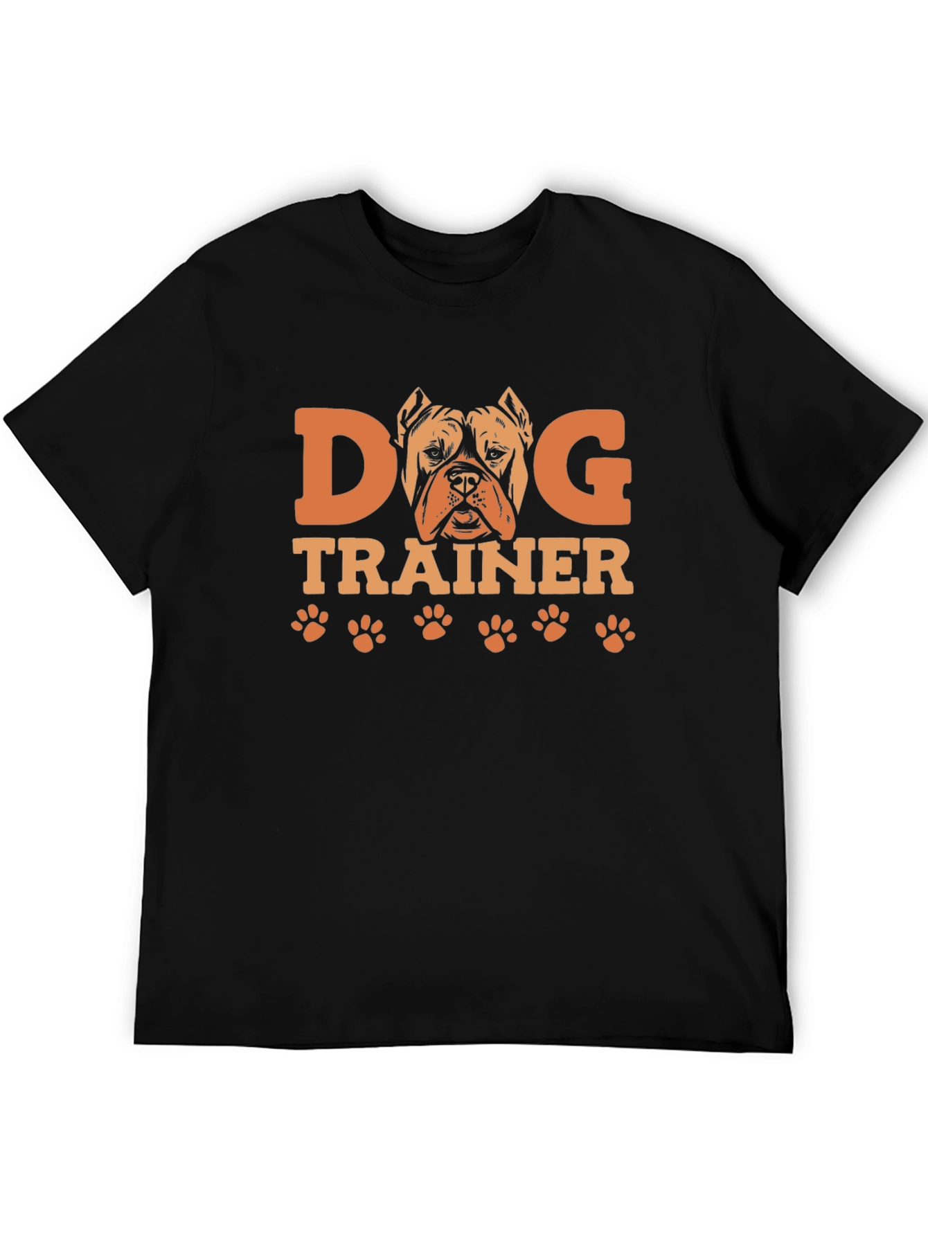 Dog Trainer Graphic Tee -  Pitbull Paw Print Design