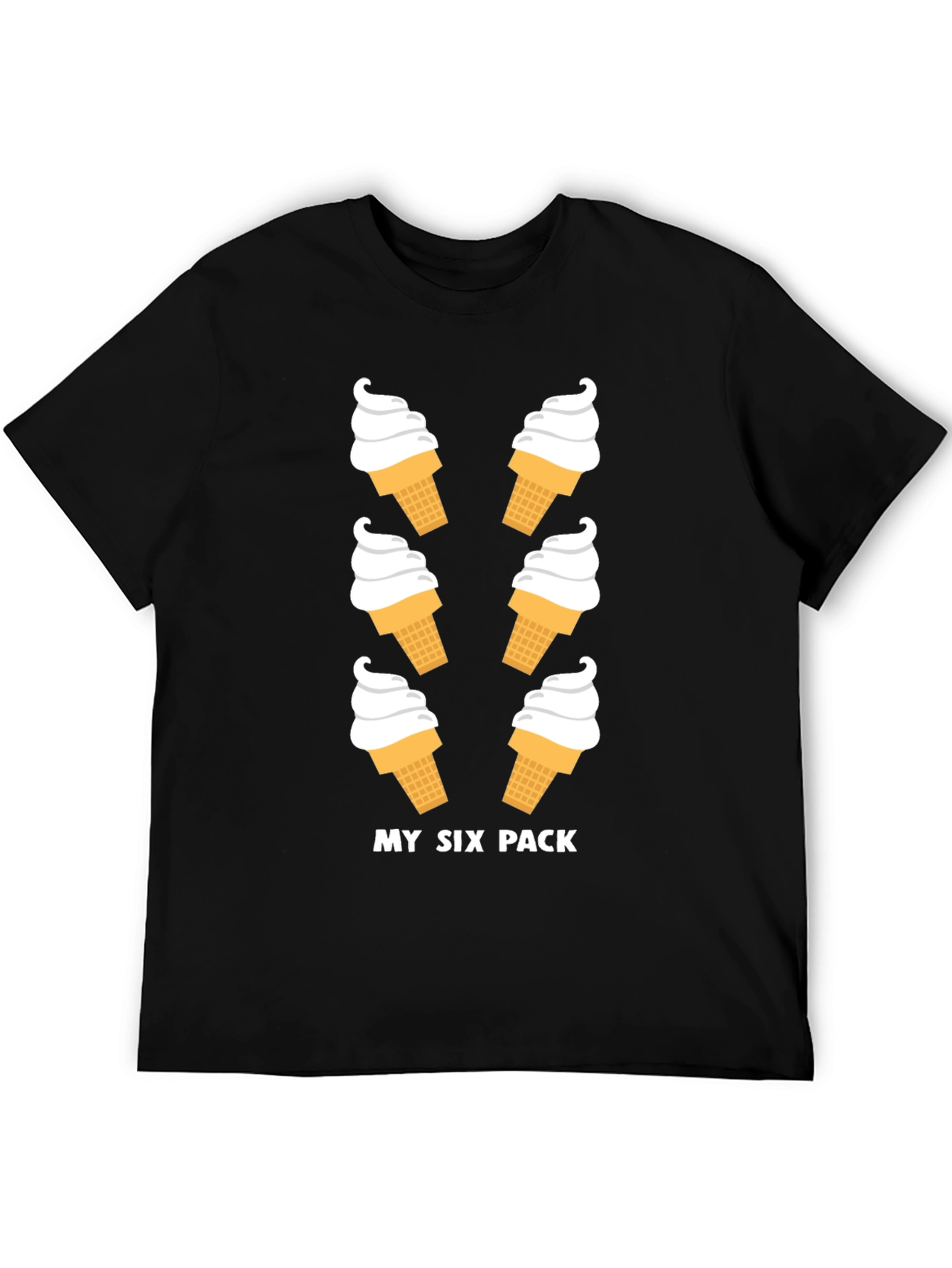 Funny Six Pack Ice Cream Graphic Tee