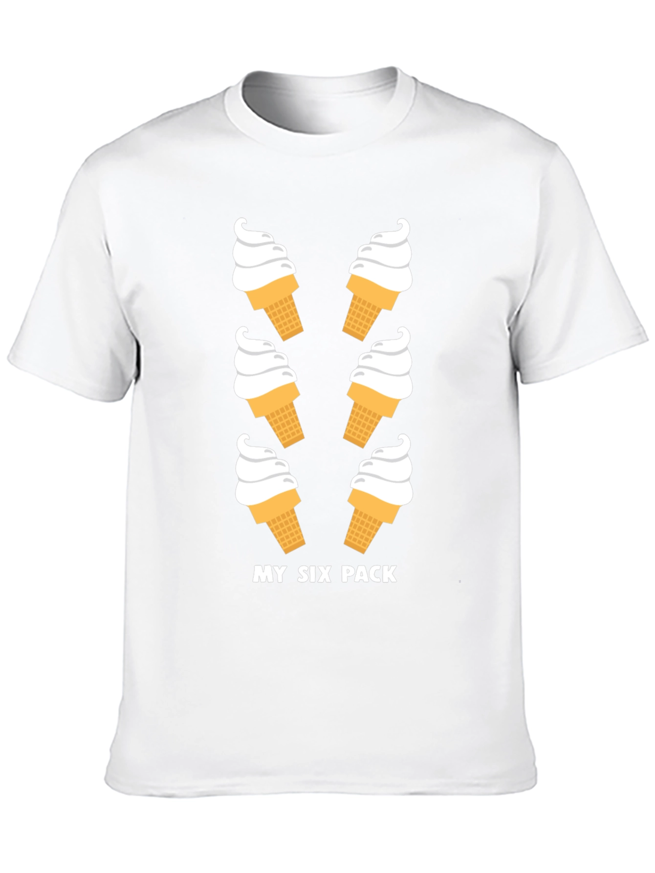 Funny Six Pack Ice Cream Graphic Tee