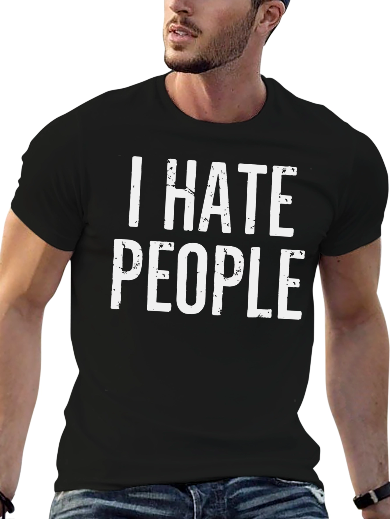 I Hate People Graphic Tee - Black T-Shirt