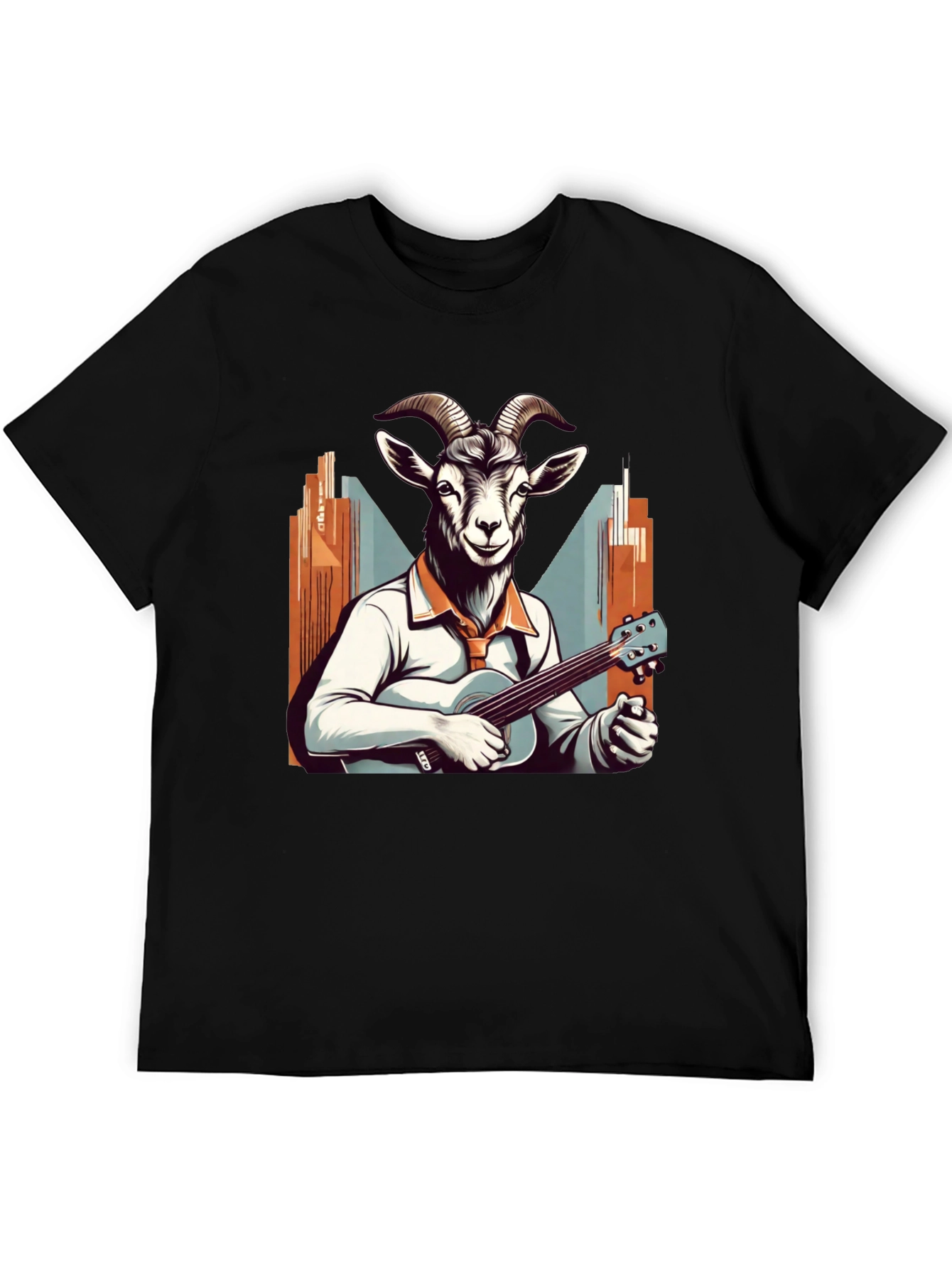 Goat Musician Graphic Tee - Quirky & Cool