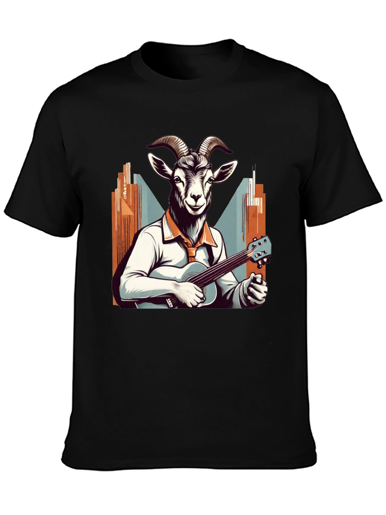 Goat Musician Graphic Tee - Quirky & Cool